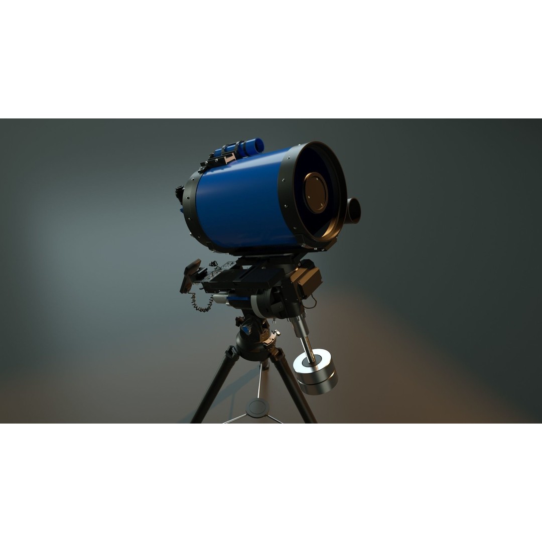 Telescope 3D Model – High Poly for Astronomy and Space Visuals - View 4