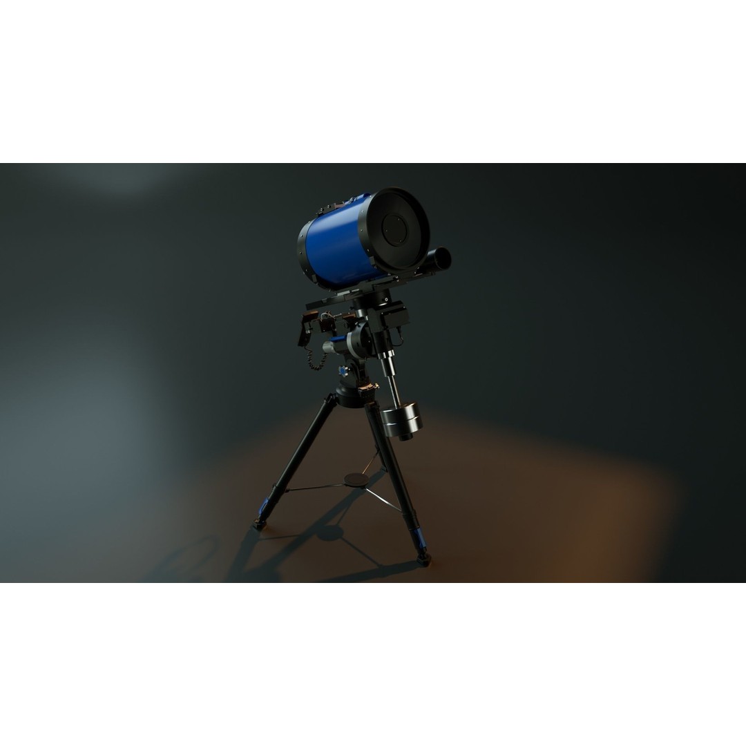 Telescope 3D Model – High Poly for Astronomy and Space Visuals - View 5