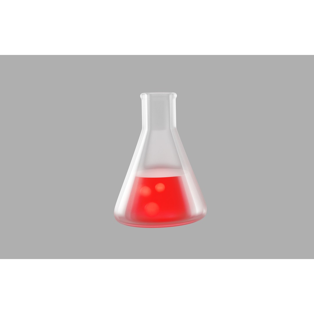 Chemical Elements 3D Model – Low Poly Laboratory Equipment, Blender - View 6