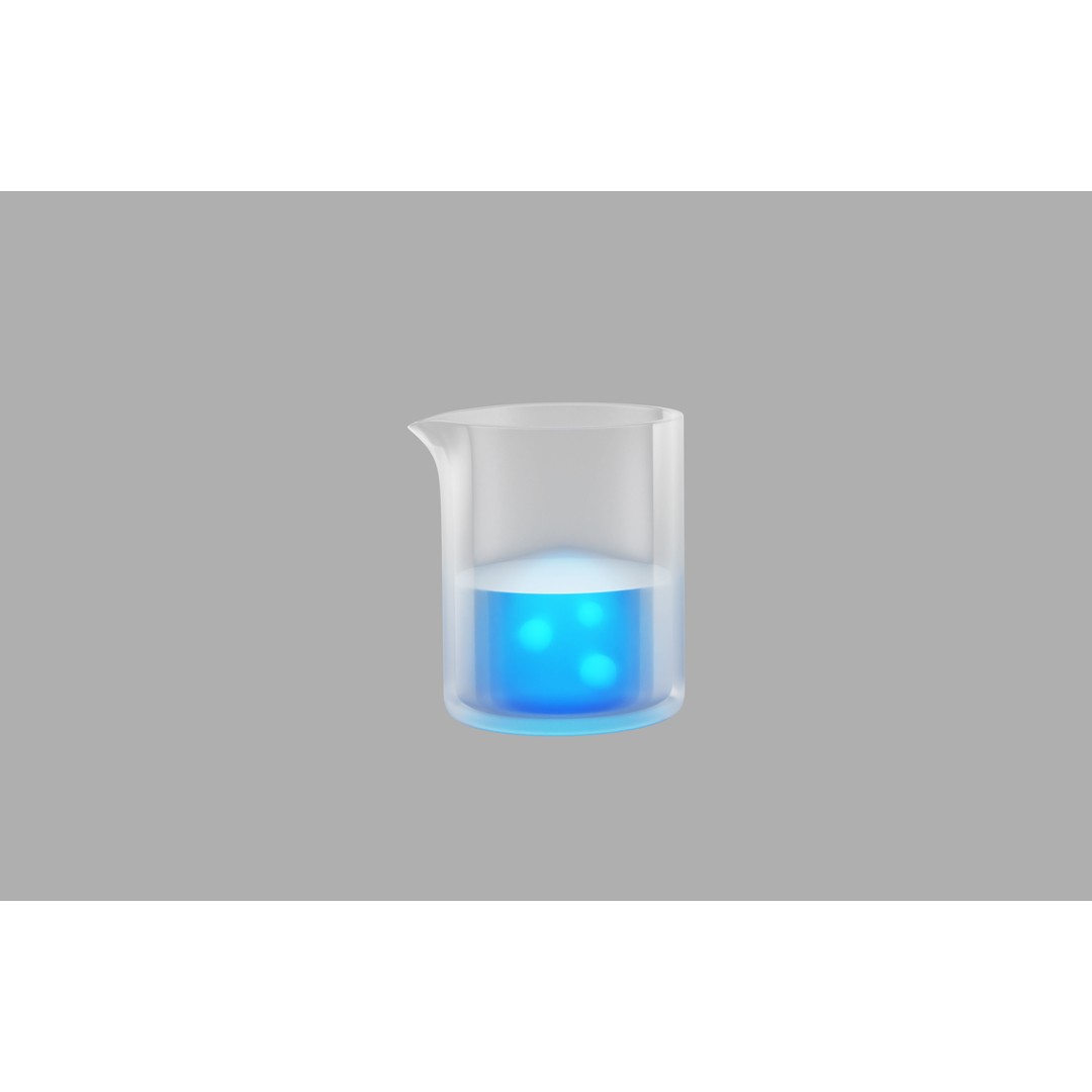 Chemical Elements 3D Model – Low Poly Laboratory Equipment, Blender - View 7