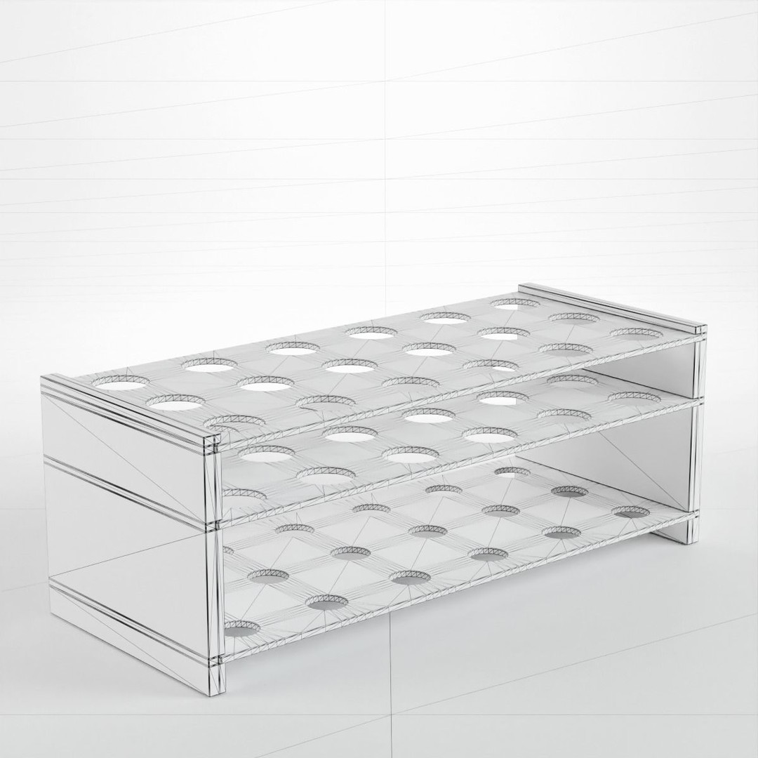 Covid-19 Test Tube Rack 3D Model – Low Poly PBR Lab Asset, FBX - View 7