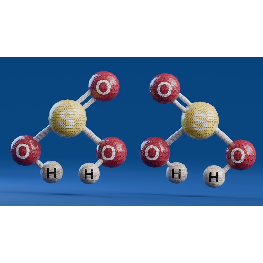 Sulfurous Acid 3D Model – Low Poly Animated Science Asset, FBX - View 3