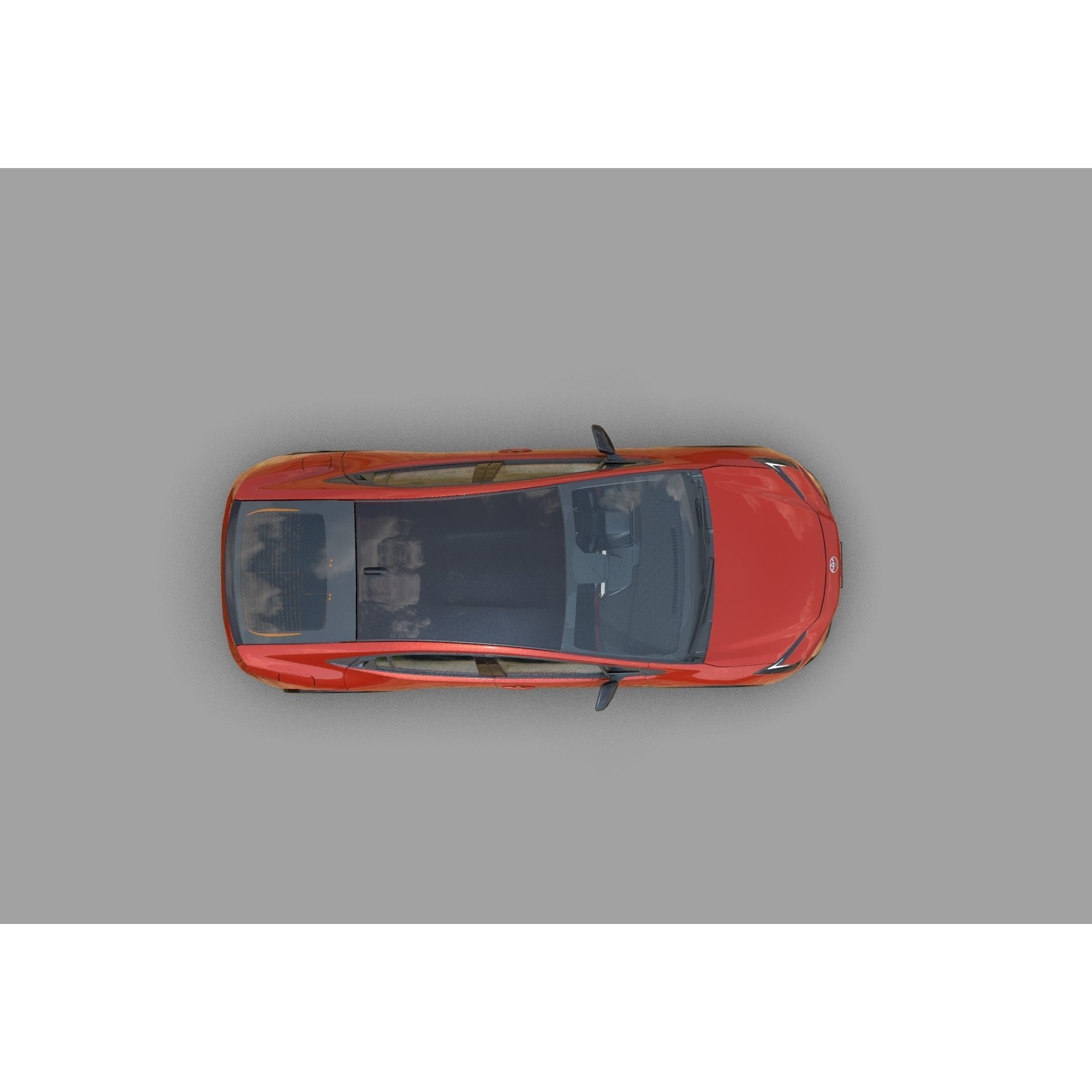 Toyota Prius 2023 - High-Poly Interior 3D Model - View 11