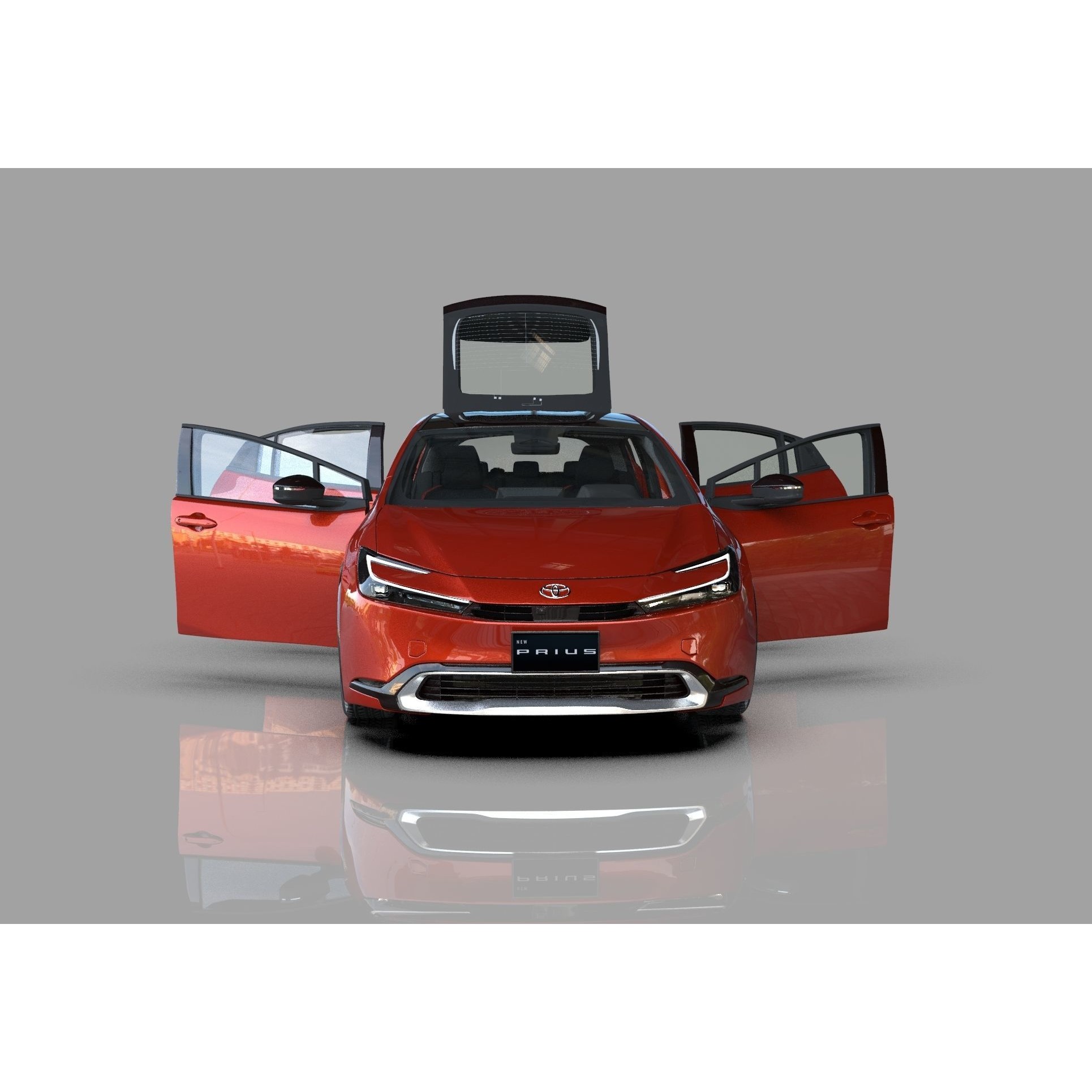 Toyota Prius 2023 - High-Poly Interior 3D Model - View 12