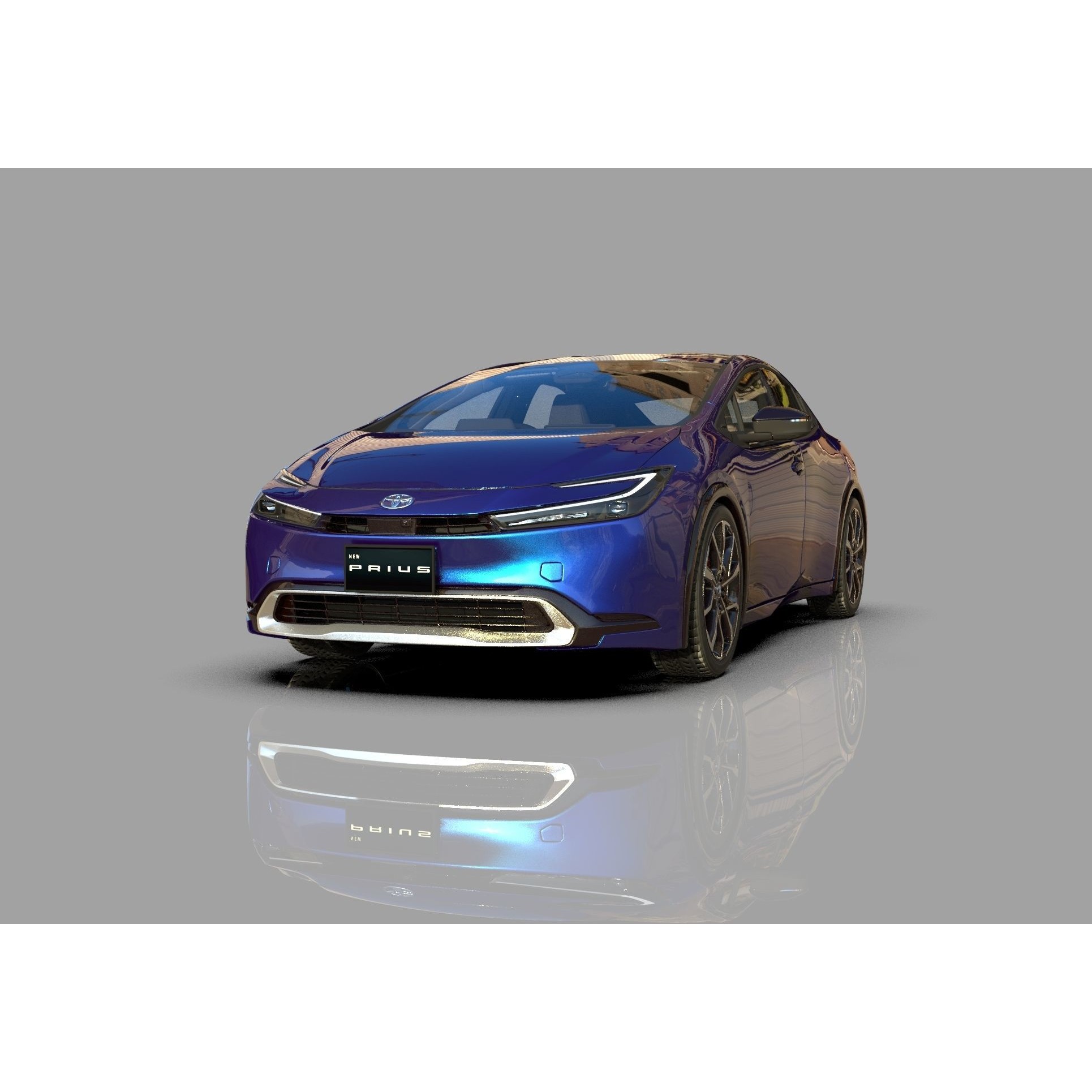 Toyota Prius 2023 - High-Poly Interior 3D Model - View 17