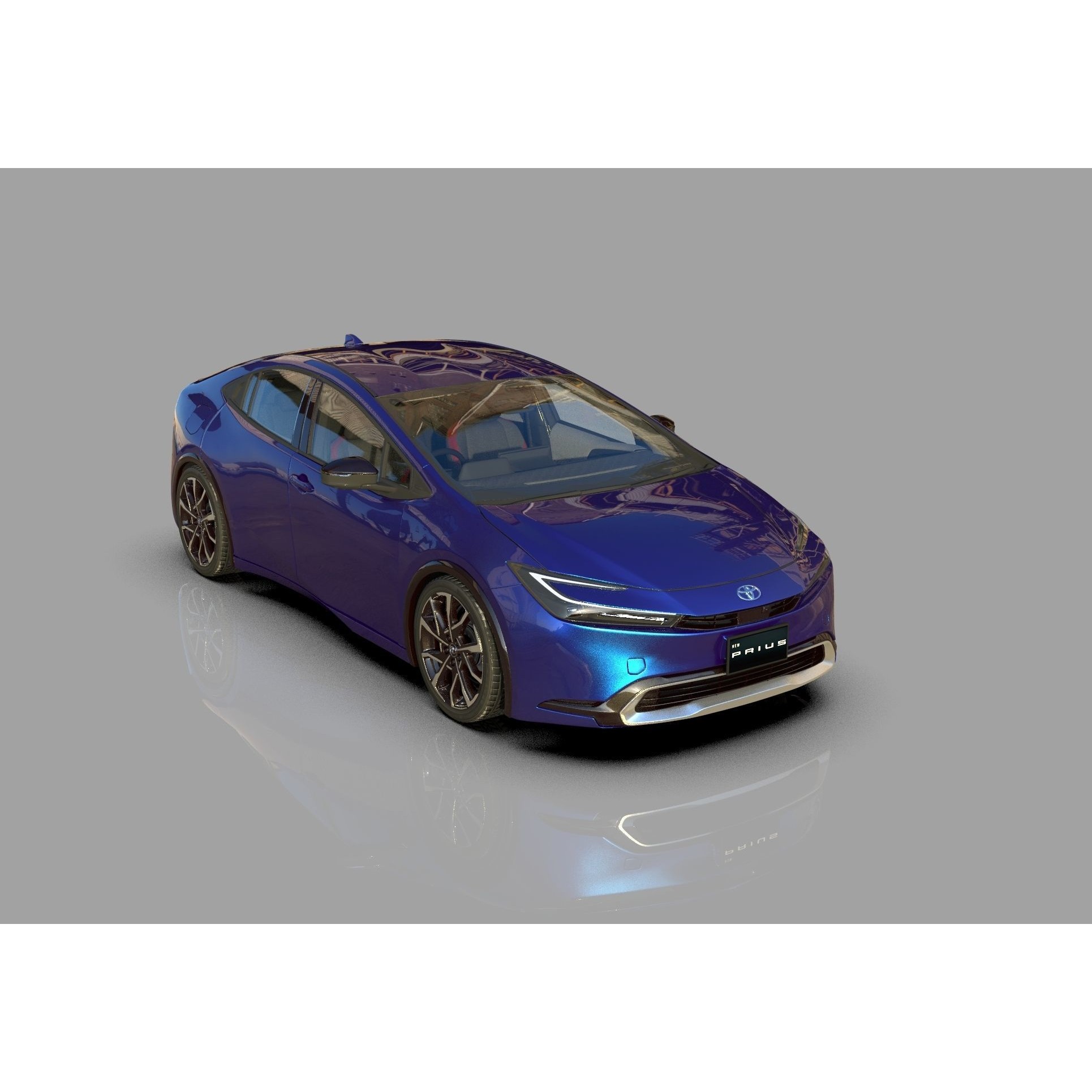 Toyota Prius 2023 - High-Poly Interior 3D Model - View 22