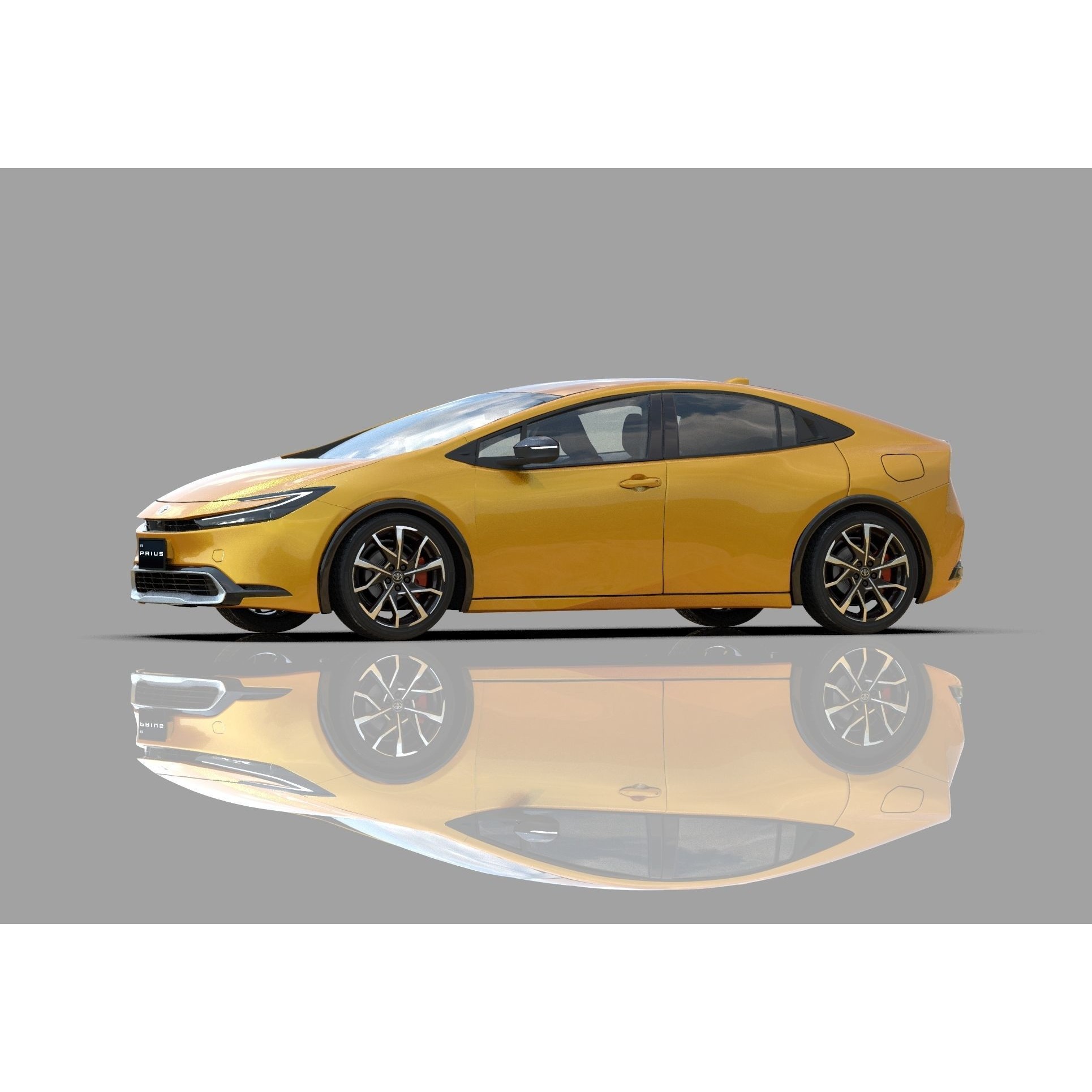 Toyota Prius 2023 - High-Poly Interior 3D Model - View 26