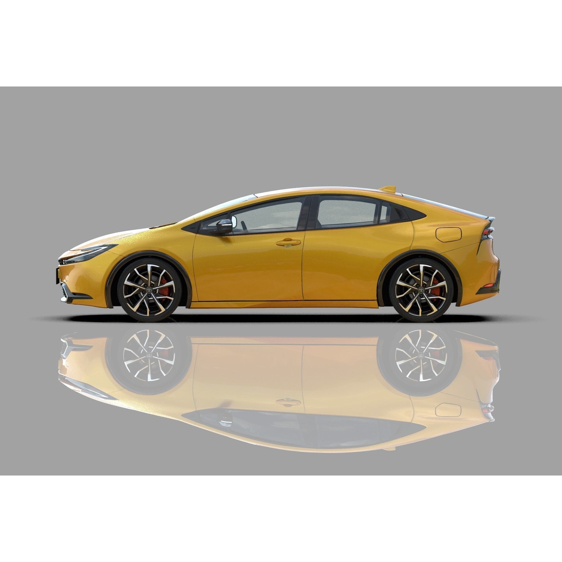Toyota Prius 2023 - High-Poly Interior 3D Model - View 27