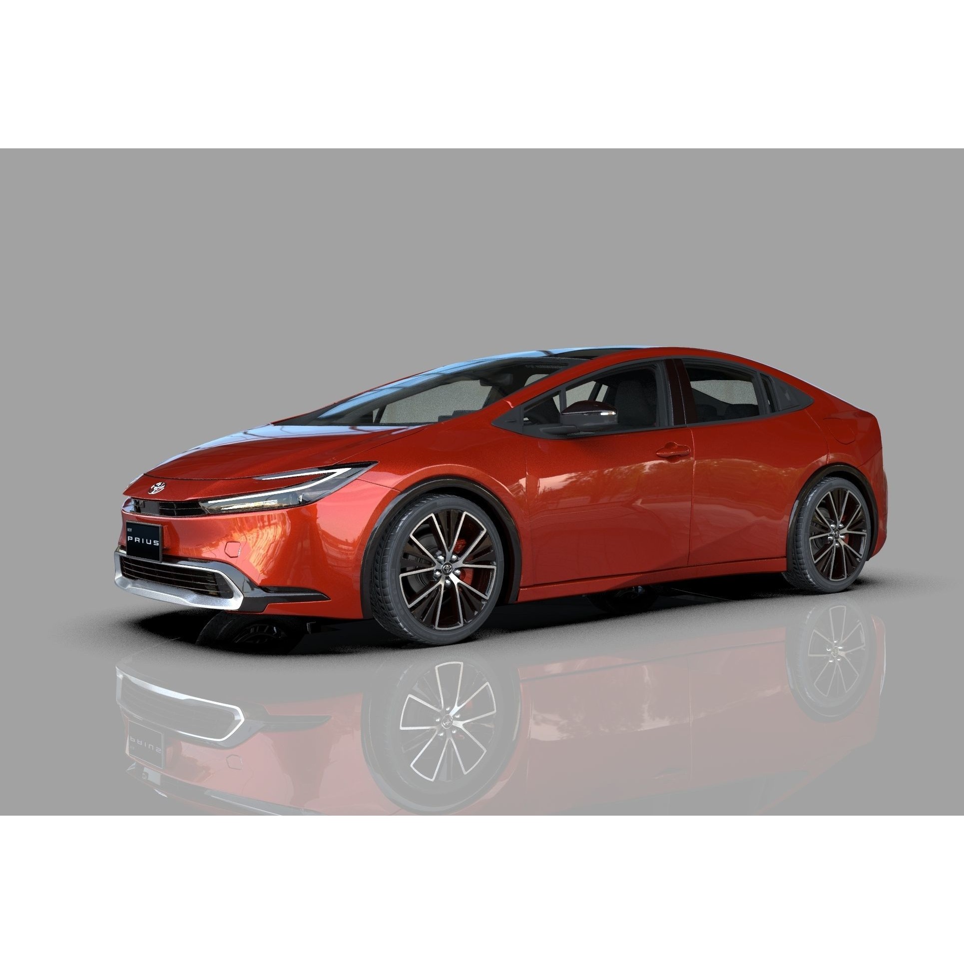 Toyota Prius 2023 - High-Poly Interior 3D Model - View 3