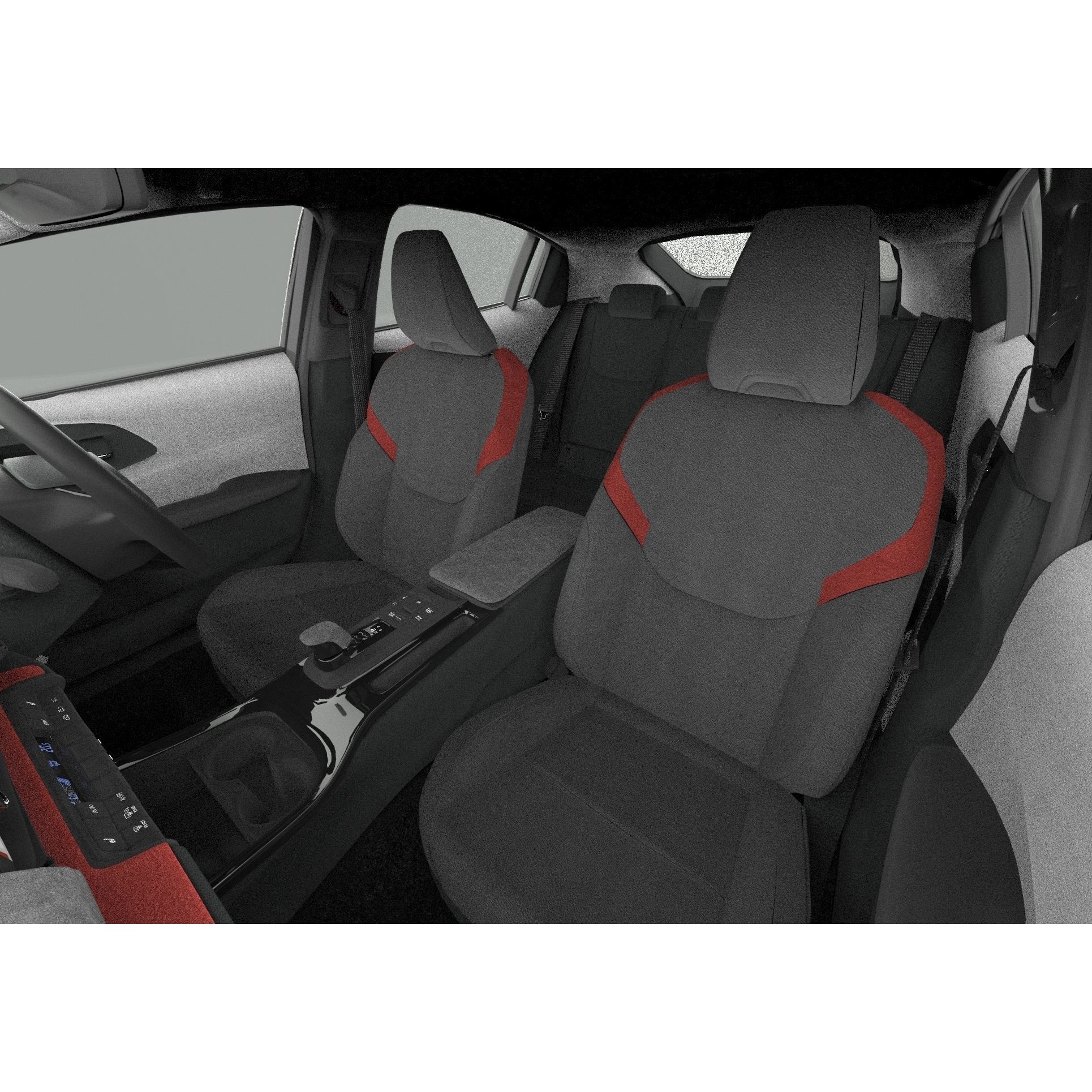 Toyota Prius 2023 - High-Poly Interior 3D Model - View 36