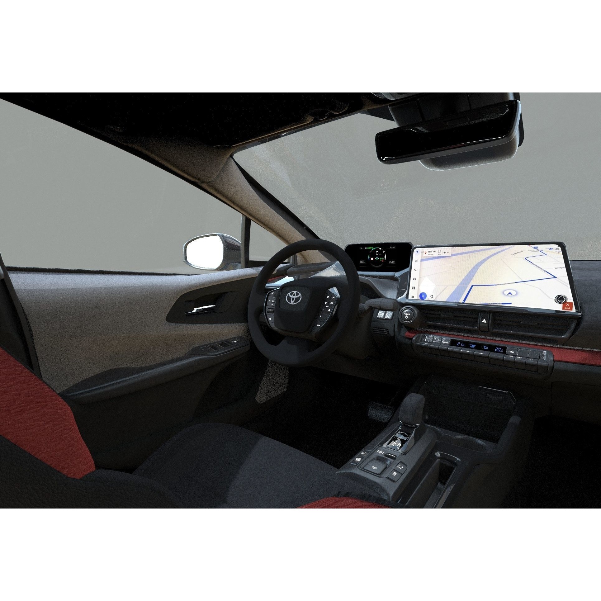 Toyota Prius 2023 - High-Poly Interior 3D Model - View 39