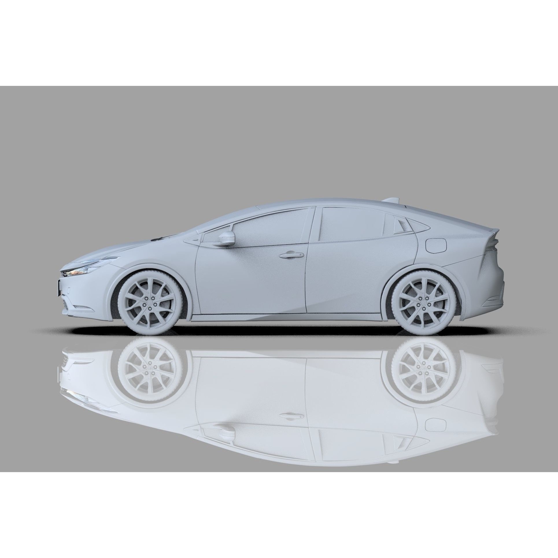 Toyota Prius 2023 - High-Poly Interior 3D Model - View 44