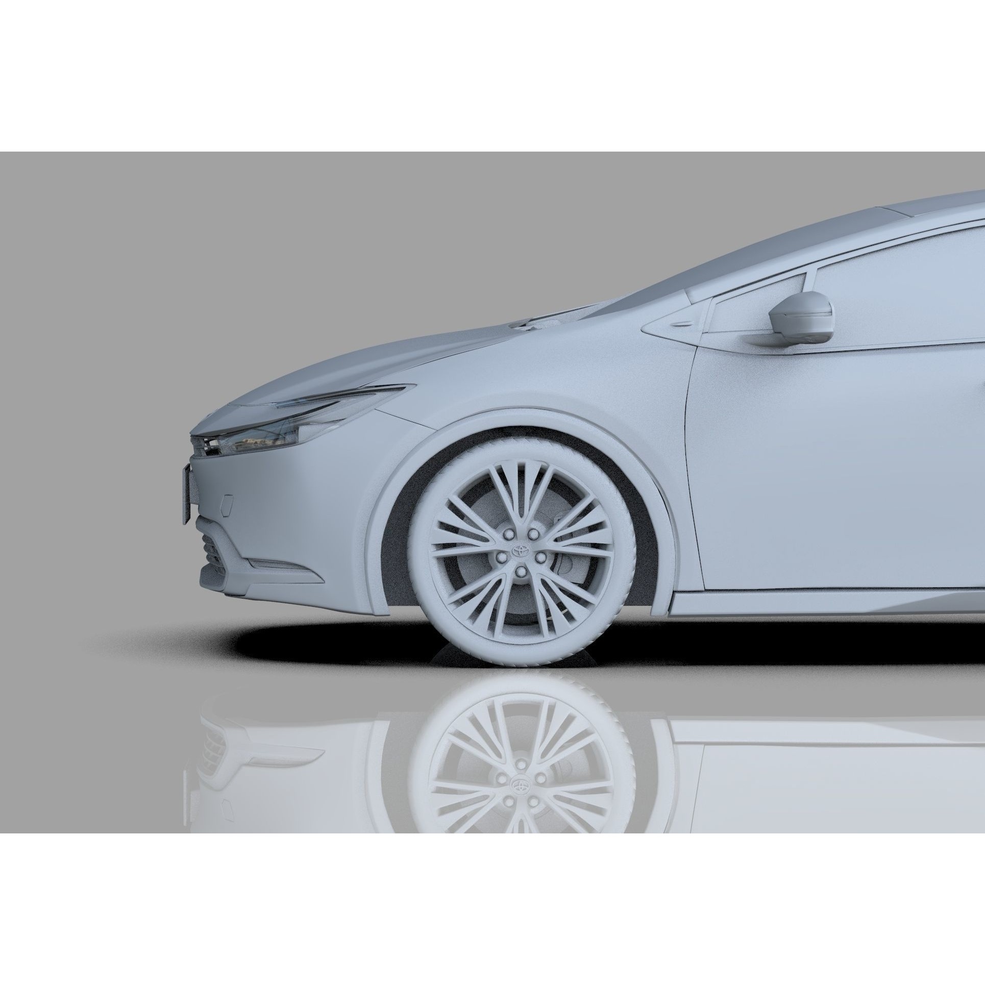 Toyota Prius 2023 - High-Poly Interior 3D Model - View 48