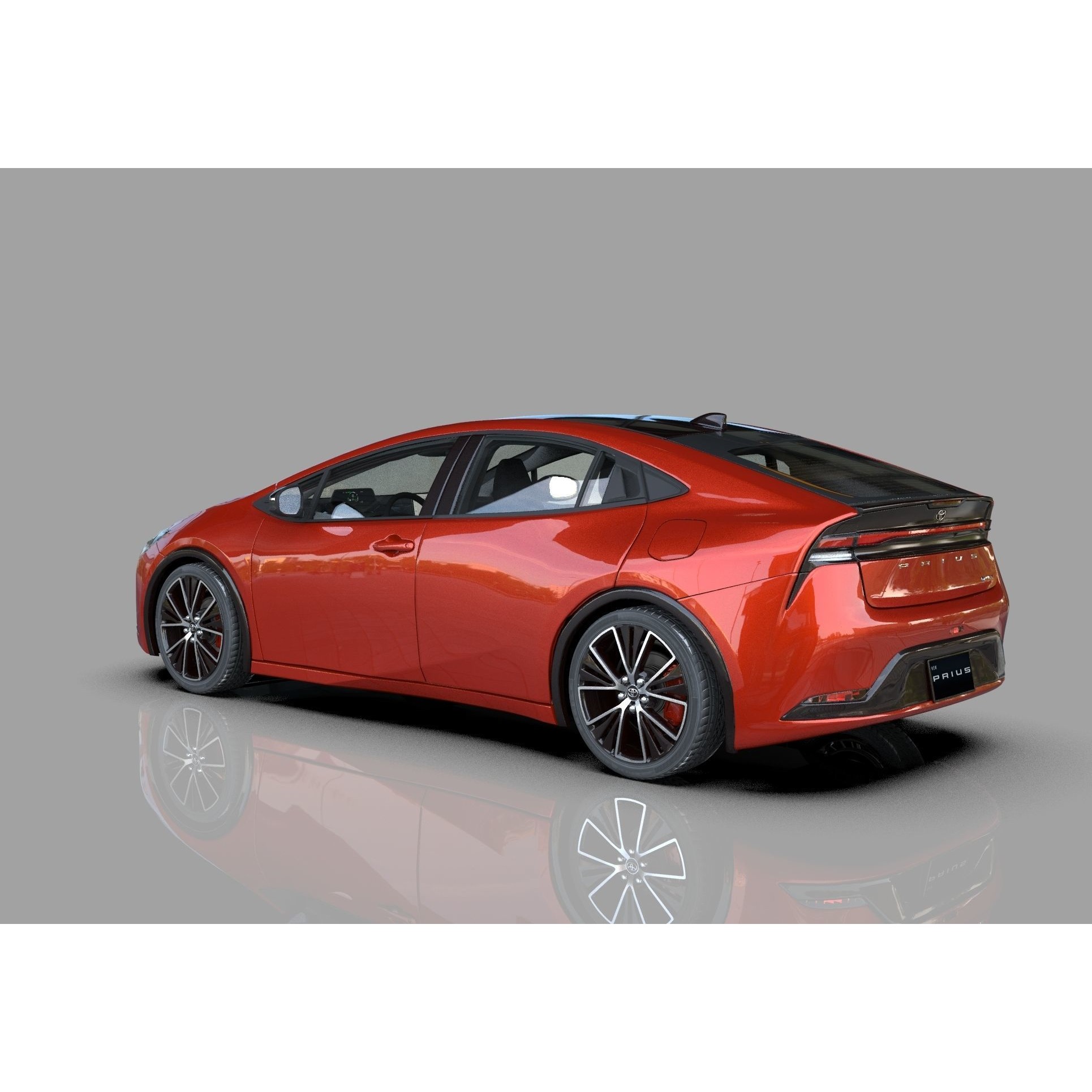 Toyota Prius 2023 - High-Poly Interior 3D Model - View 5
