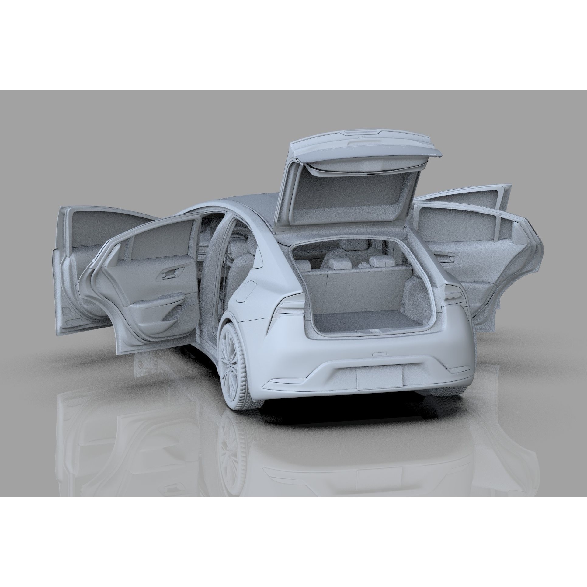 Toyota Prius 2023 - High-Poly Interior 3D Model - View 50