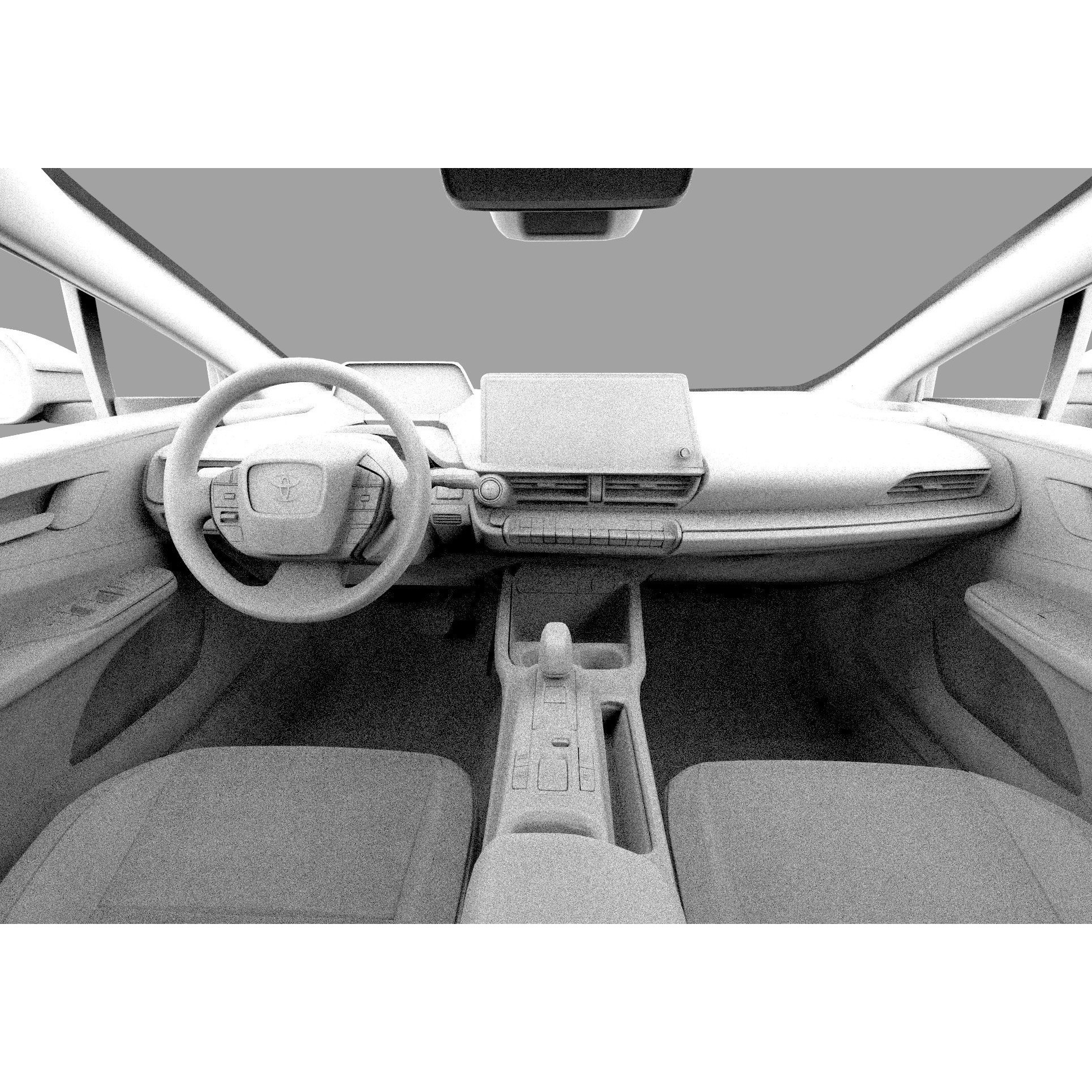 Toyota Prius 2023 - High-Poly Interior 3D Model - View 51