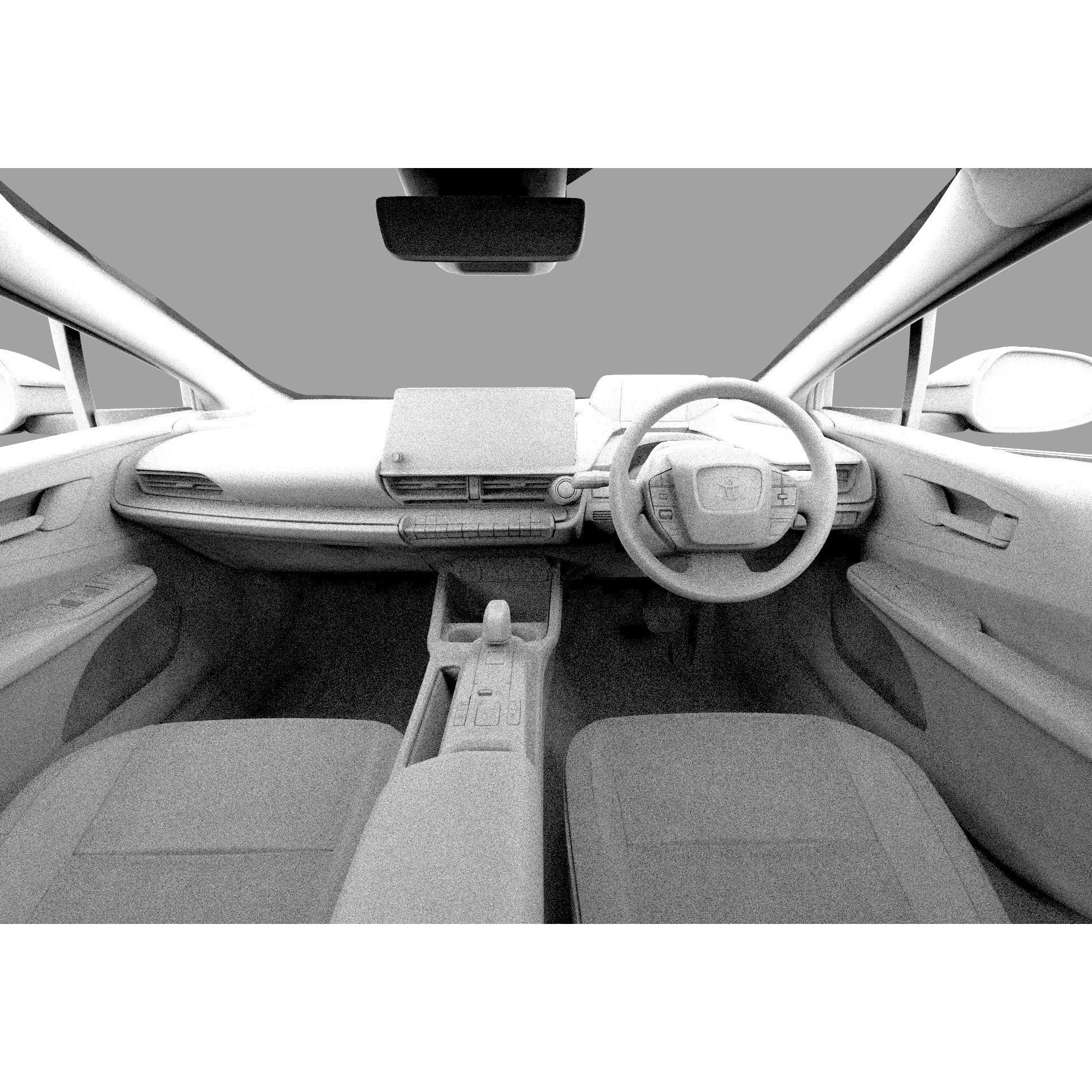 Toyota Prius 2023 - High-Poly Interior 3D Model - View 52