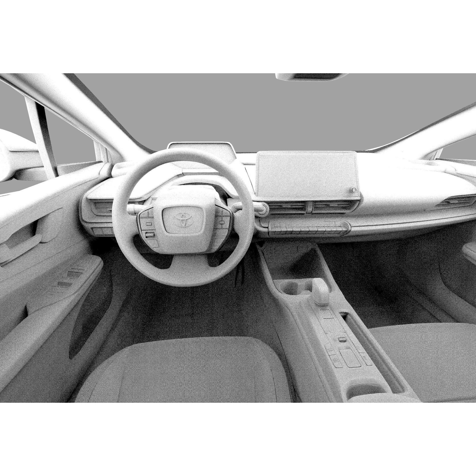 Toyota Prius 2023 - High-Poly Interior 3D Model - View 53