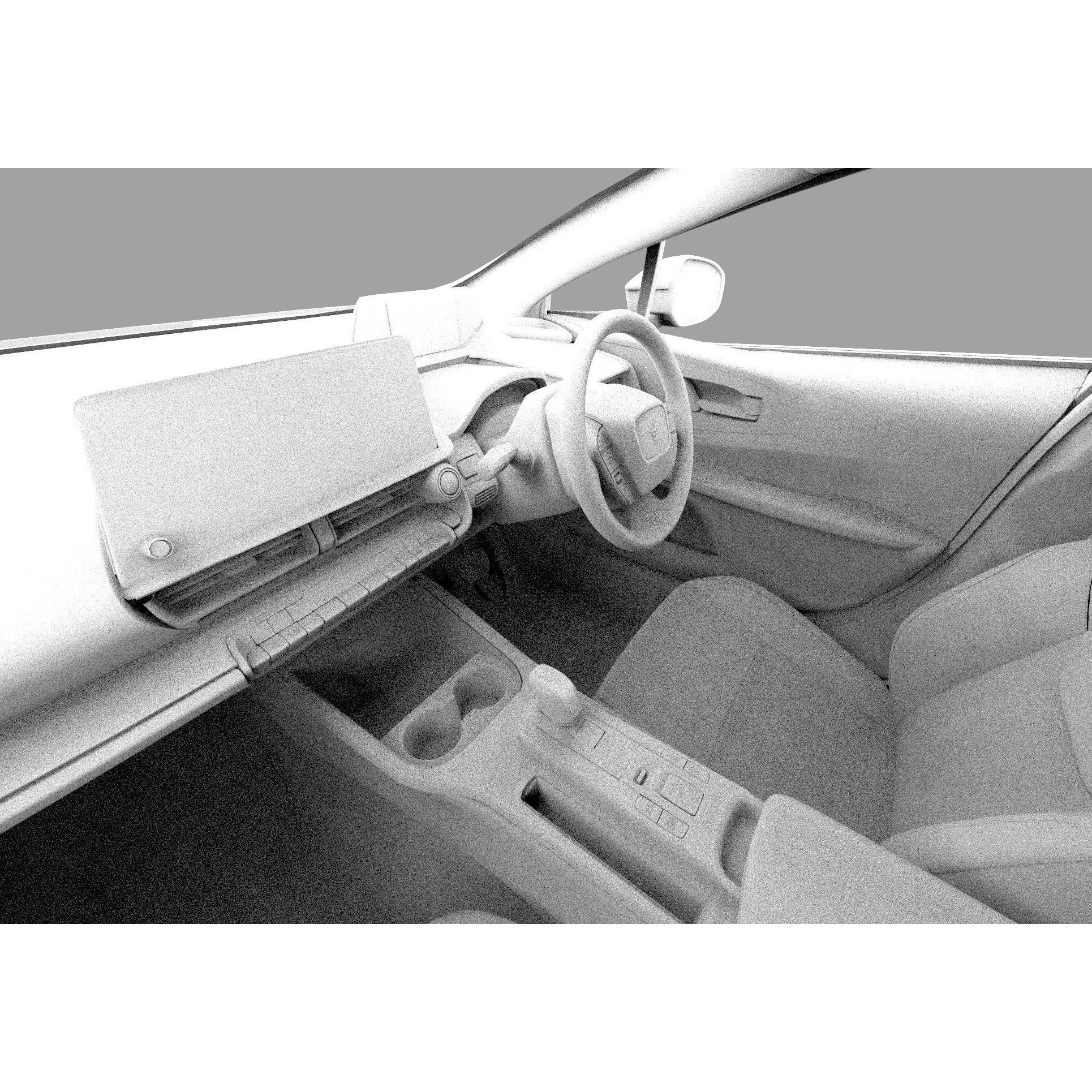 Toyota Prius 2023 - High-Poly Interior 3D Model - View 54