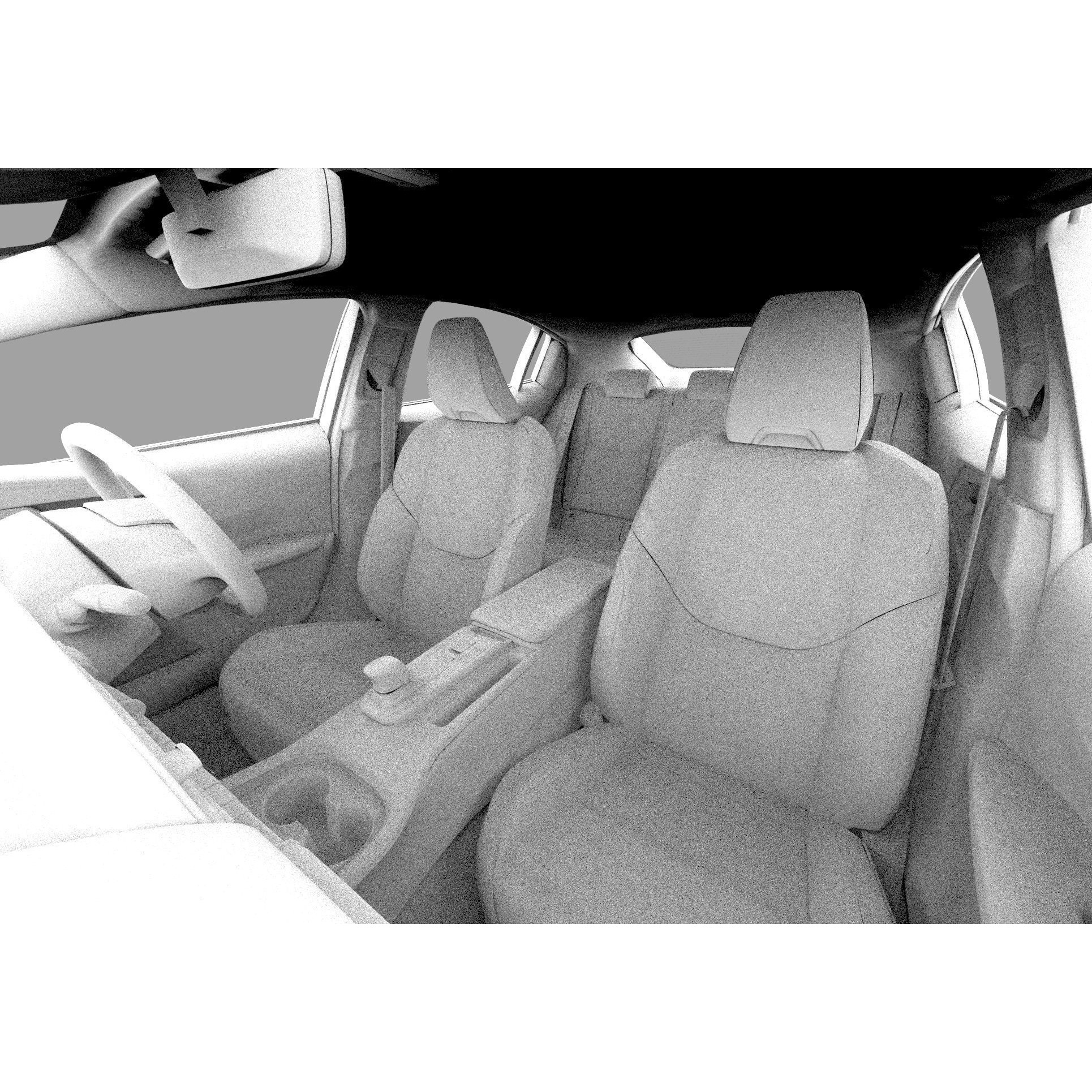 Toyota Prius 2023 - High-Poly Interior 3D Model - View 55