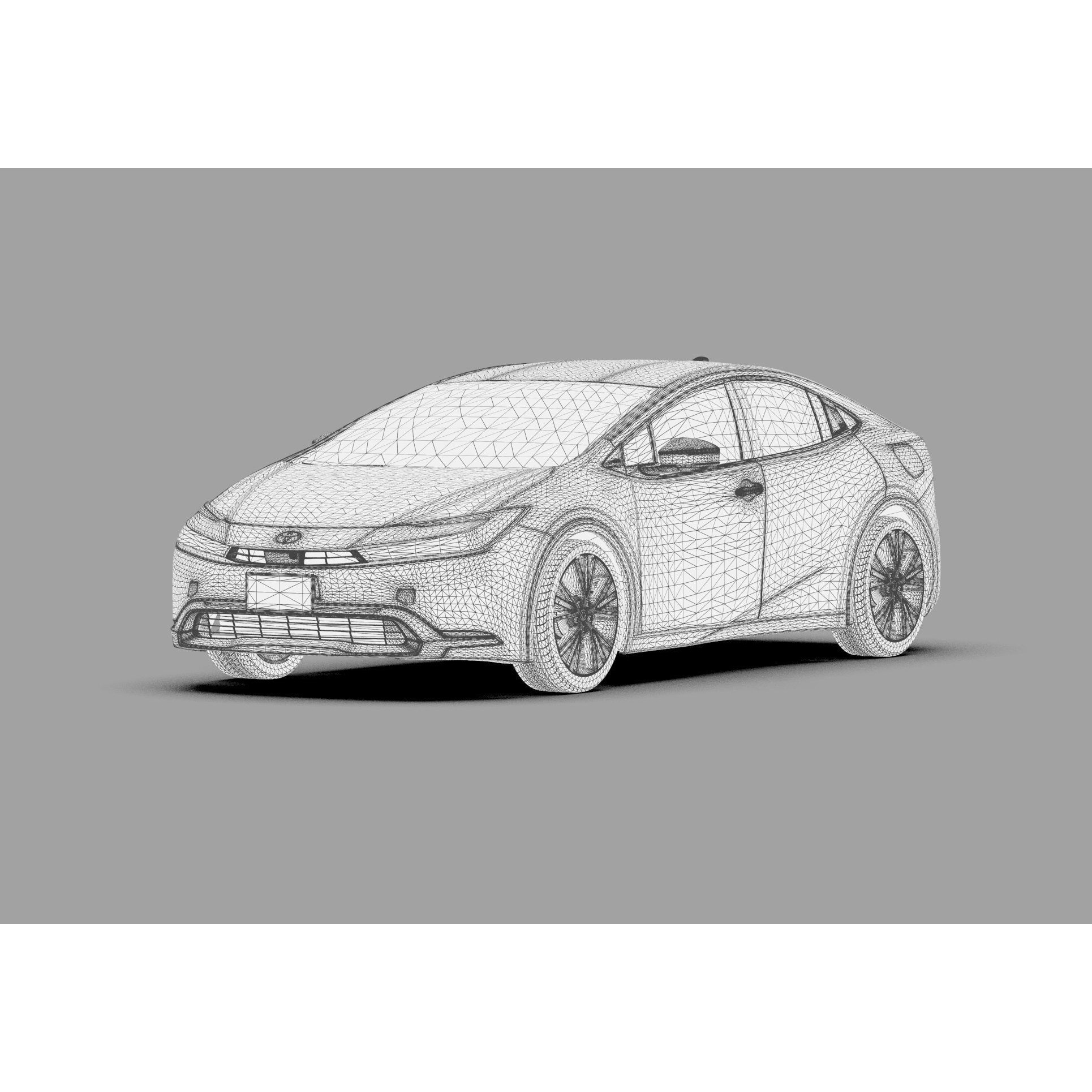 Toyota Prius 2023 - High-Poly Interior 3D Model - View 58