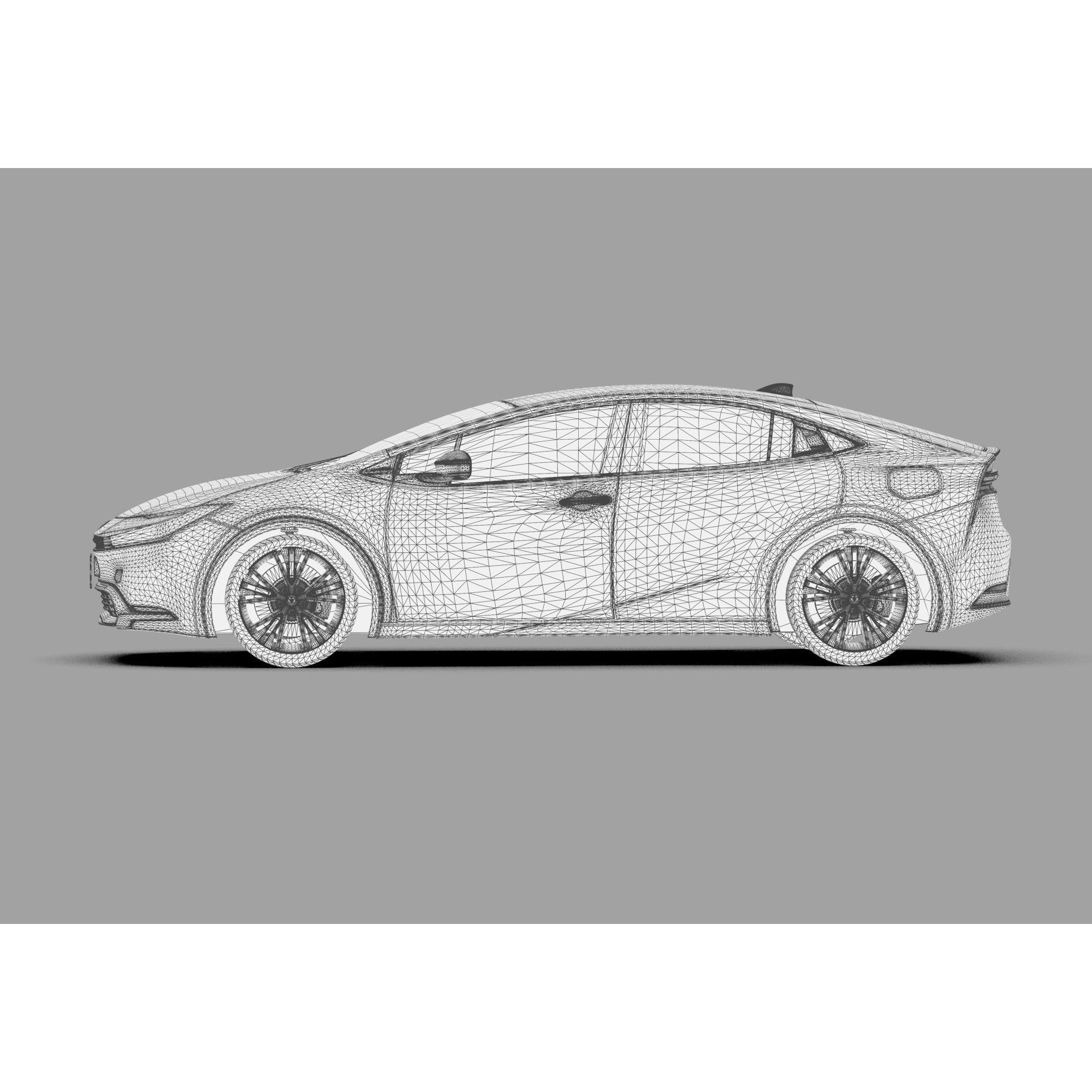 Toyota Prius 2023 - High-Poly Interior 3D Model - View 59