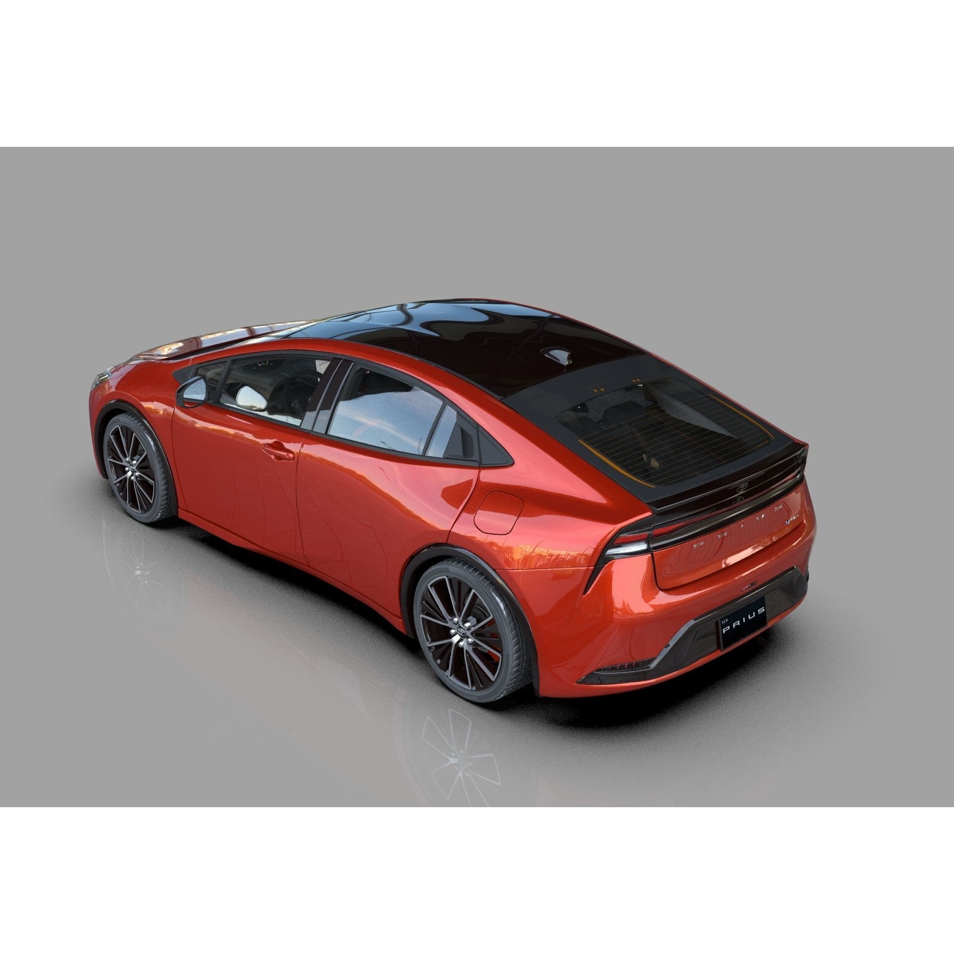 Toyota Prius 2023 - High-Poly Interior 3D Model - View 6