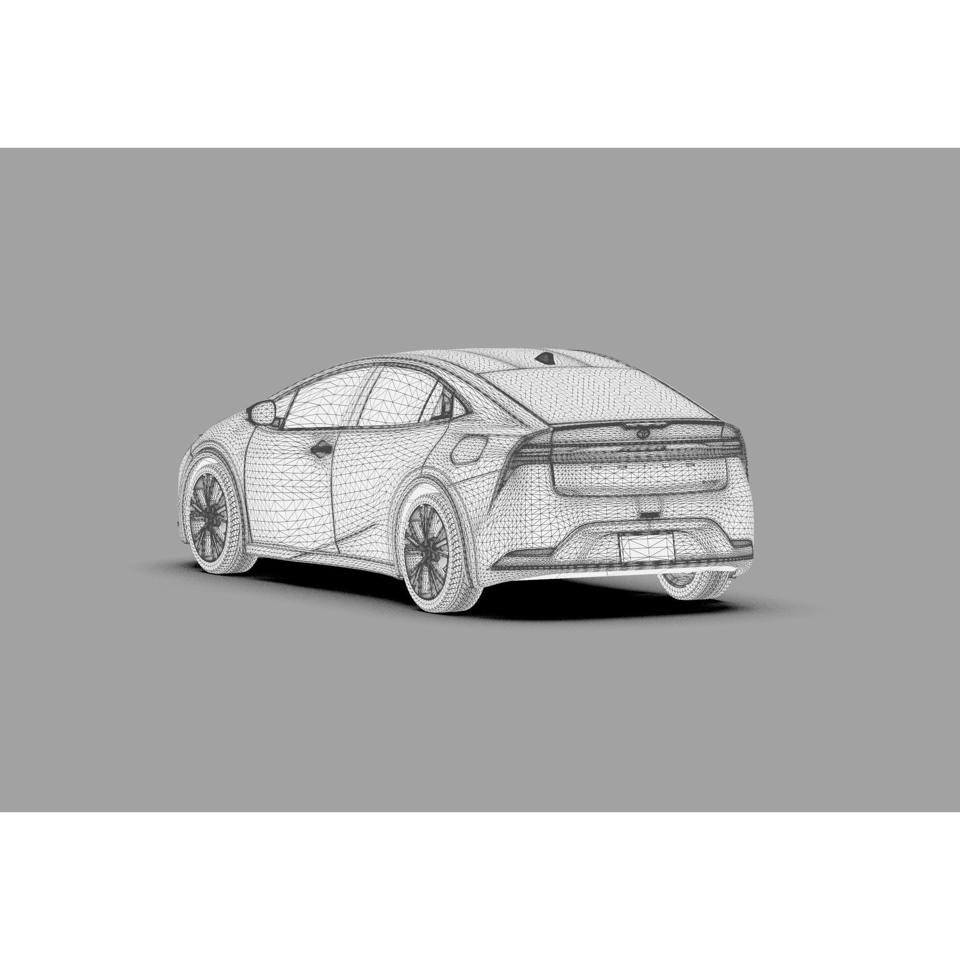 Toyota Prius 2023 - High-Poly Interior 3D Model - View 60