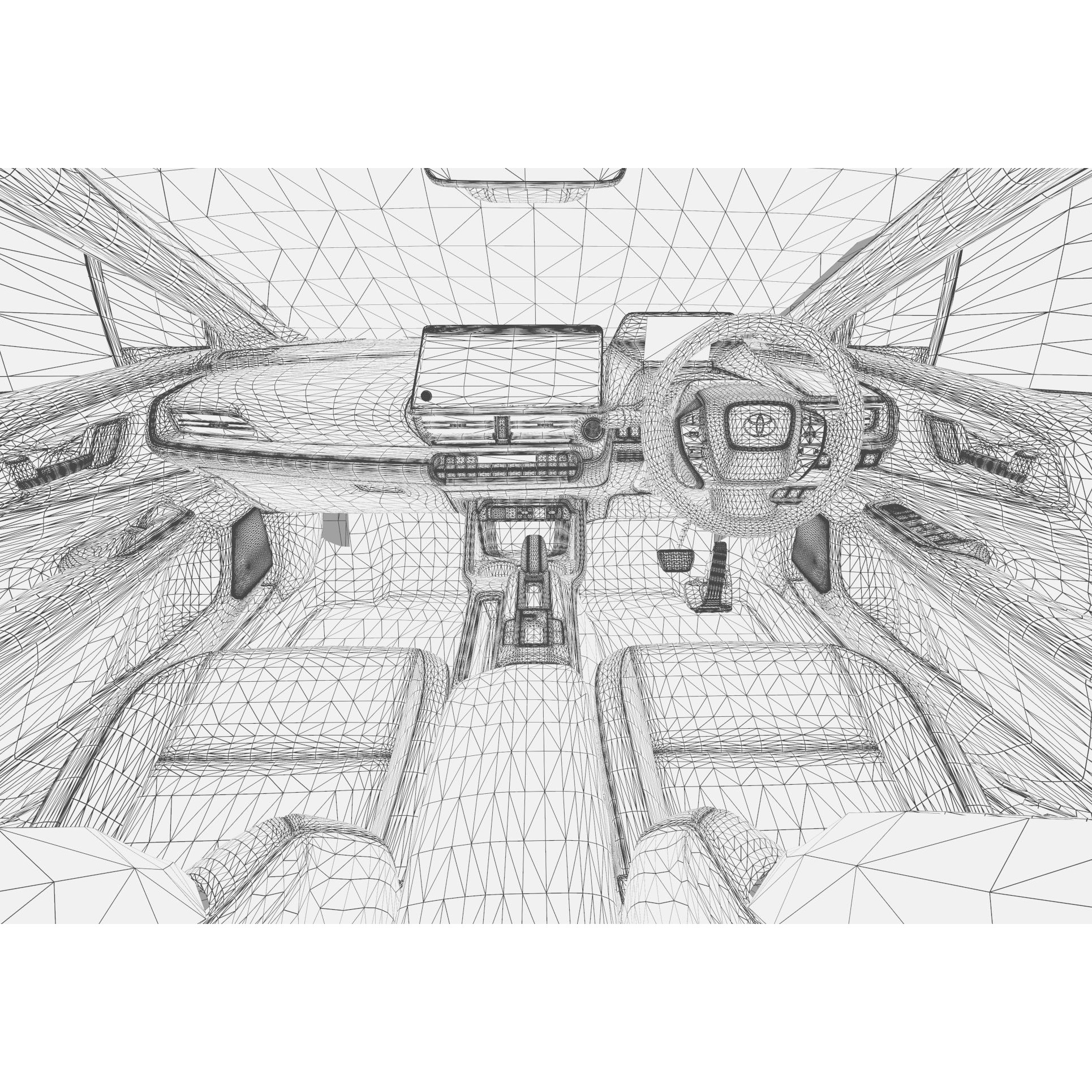 Toyota Prius 2023 - High-Poly Interior 3D Model - View 65