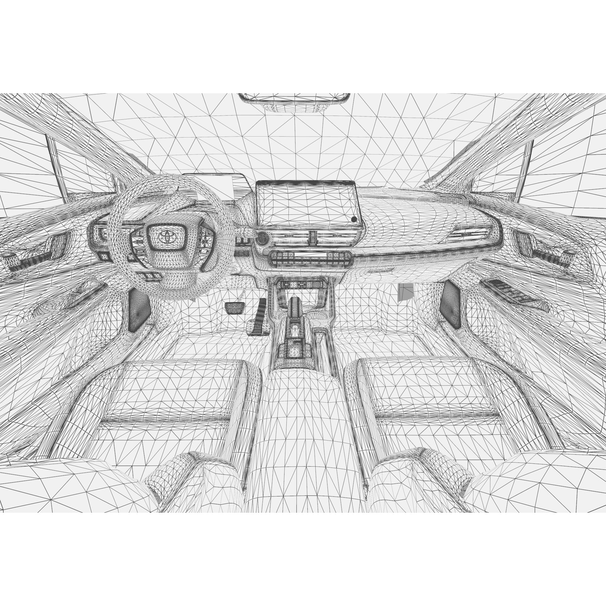 Toyota Prius 2023 - High-Poly Interior 3D Model - View 66