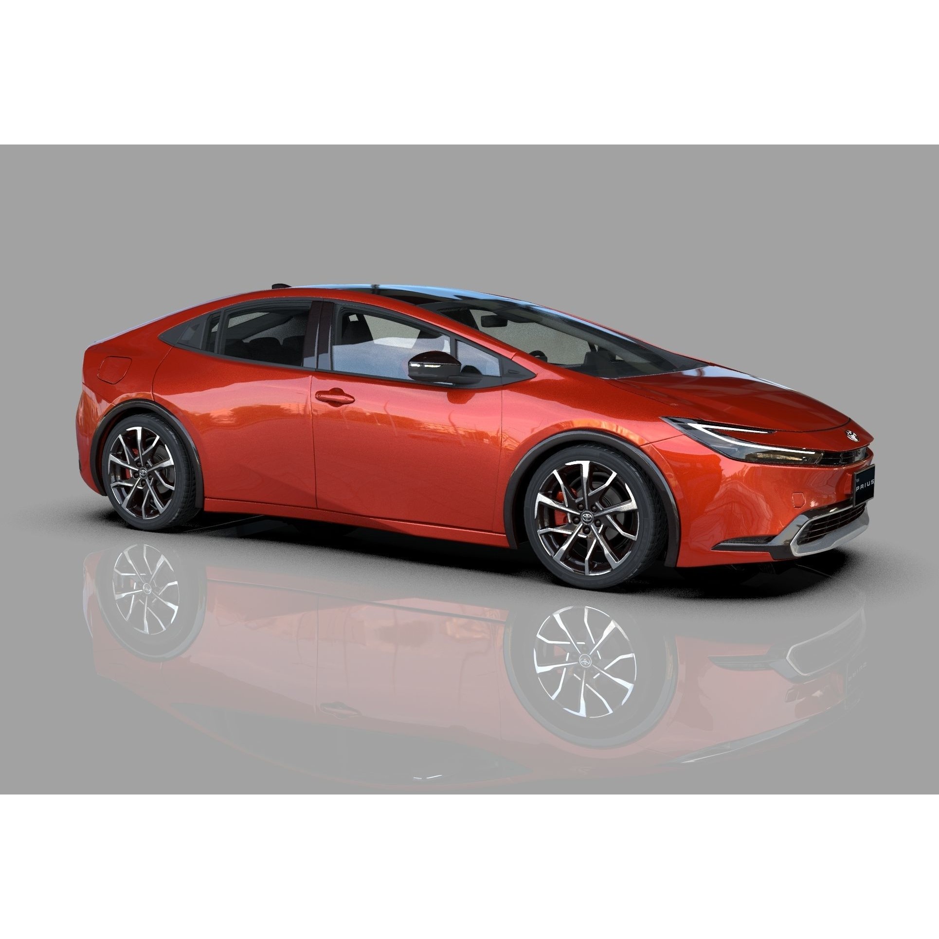 Toyota Prius 2023 - High-Poly Interior 3D Model - View 7