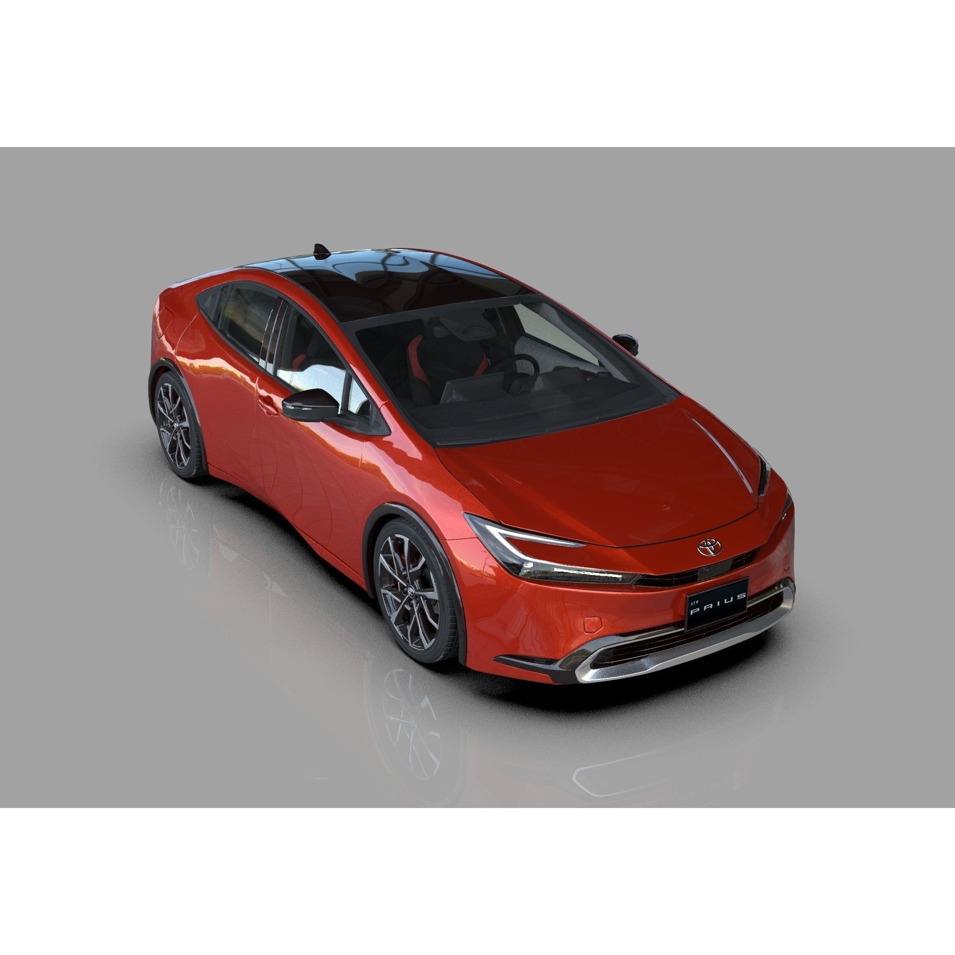 Toyota Prius 2023 - High-Poly Interior 3D Model - View 8
