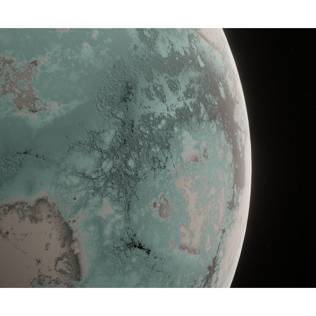 Alien Planet 3D Model – Low Poly Game Ready Asset, Blender, FBX - View 4