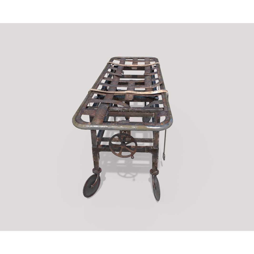 Abandoned Medical Stretcher 3D Model – Realistic PBR Asset, FBX, OBJ - View 3