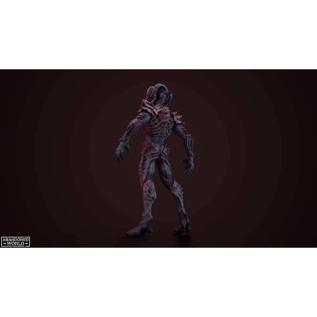 Alien 3D Model – Low Poly Game Ready Character, FBX, PBR - View 10