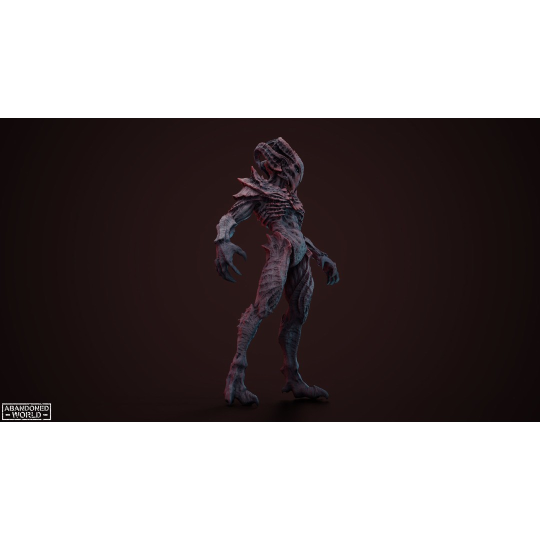 Alien 3D Model – Low Poly Game Ready Character, FBX, PBR - View 11