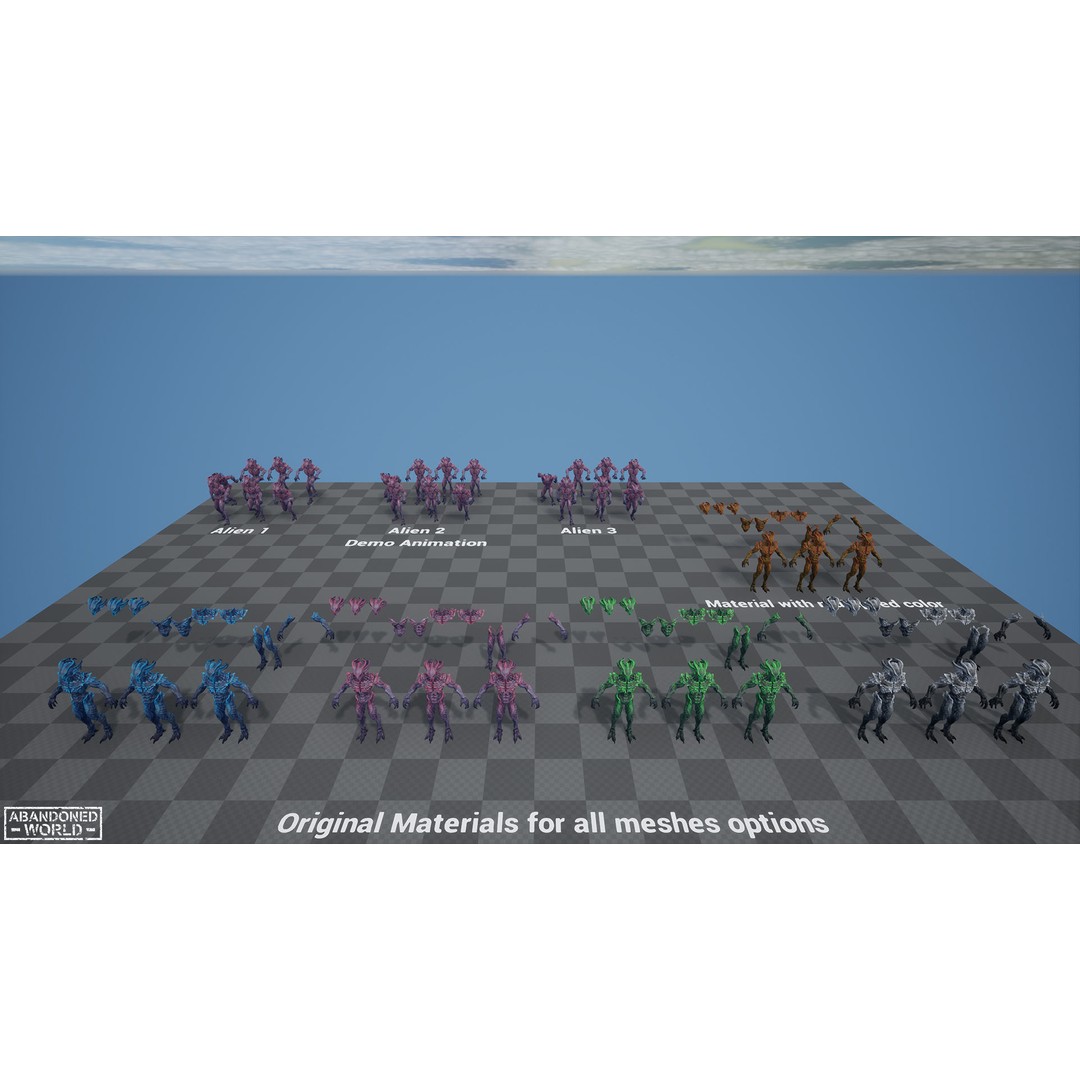Alien 3D Model – Low Poly Game Ready Character, FBX, PBR - View 22