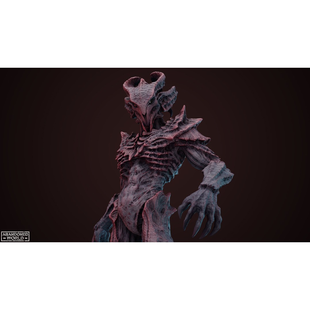 Alien 3D Model – Low Poly Game Ready Character, FBX, PBR - View 3