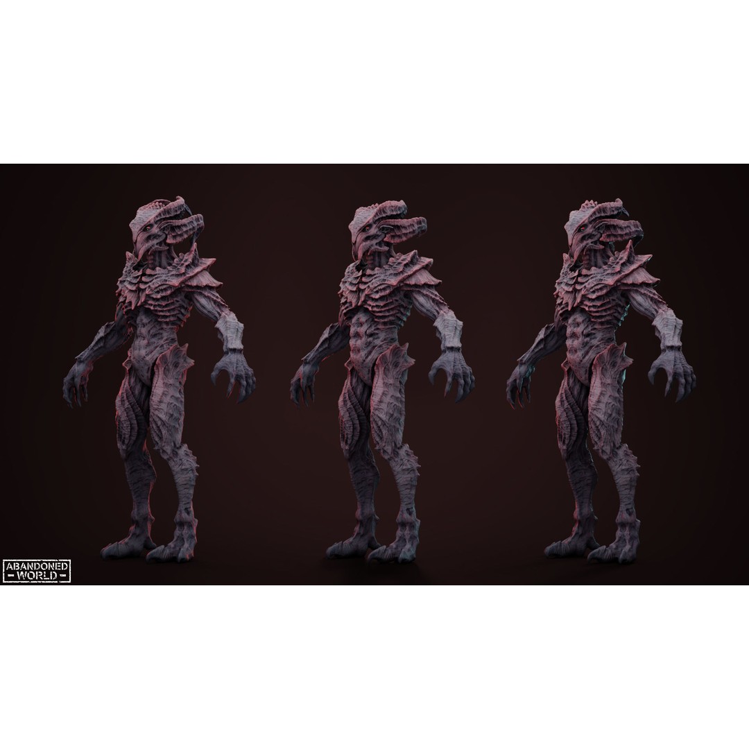 Alien 3D Model – Low Poly Game Ready Character, FBX, PBR - View 8