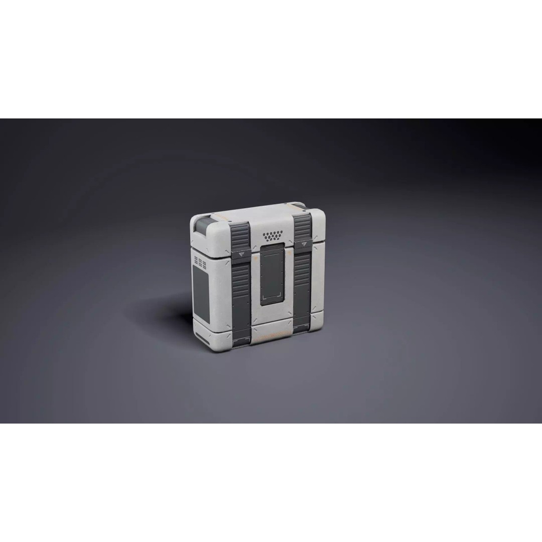 Sci-Fi Supply Tank 3D Model – Low Poly Game Asset, PBR Textures - View 11