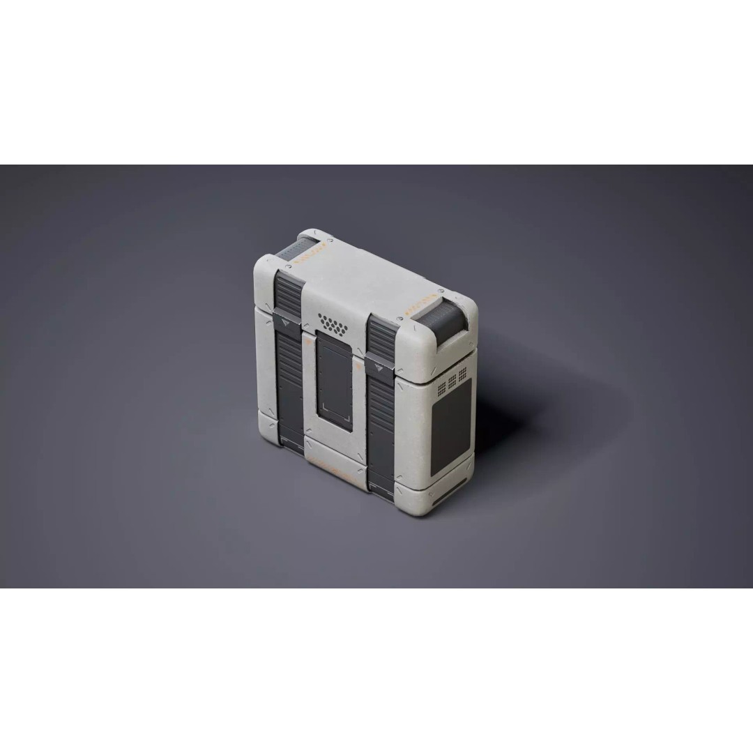 Sci-Fi Supply Tank 3D Model – Low Poly Game Asset, PBR Textures - View 12