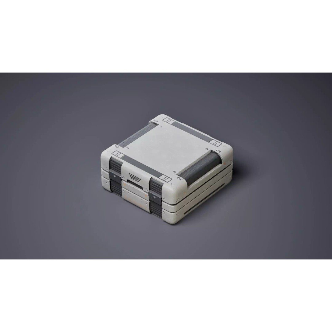 Sci-Fi Supply Tank 3D Model – Low Poly Game Asset, PBR Textures - View 15