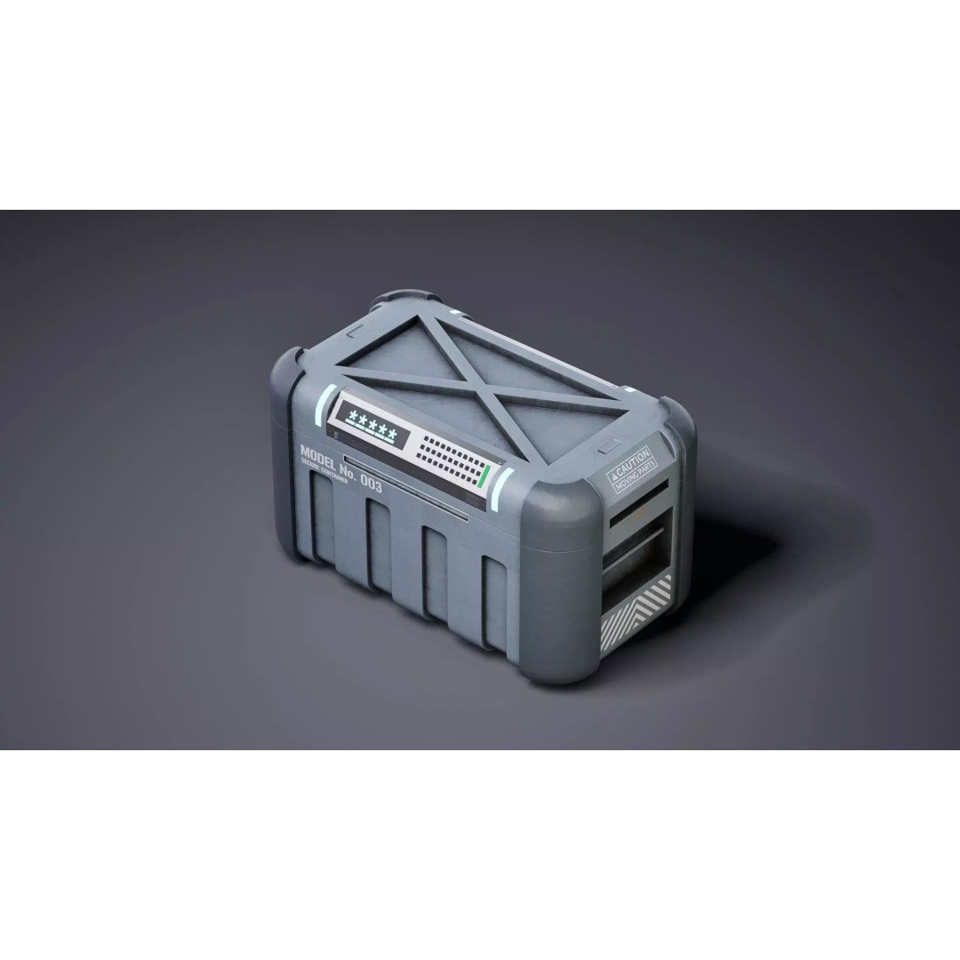 Sci-Fi Supply Tank 3D Model – Low Poly Game Asset, PBR Textures - View 22