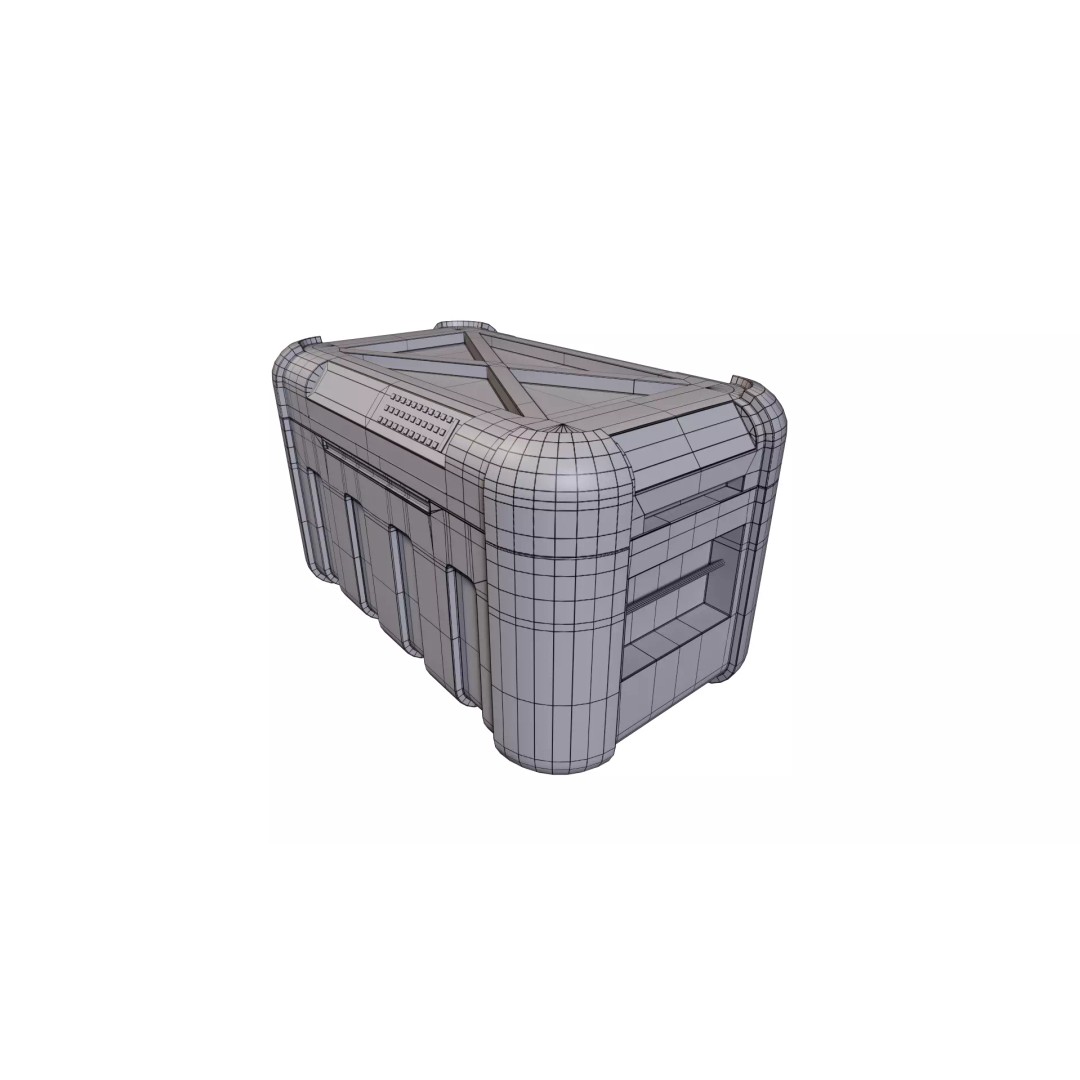 Sci-Fi Supply Tank 3D Model – Low Poly Game Asset, PBR Textures - View 23
