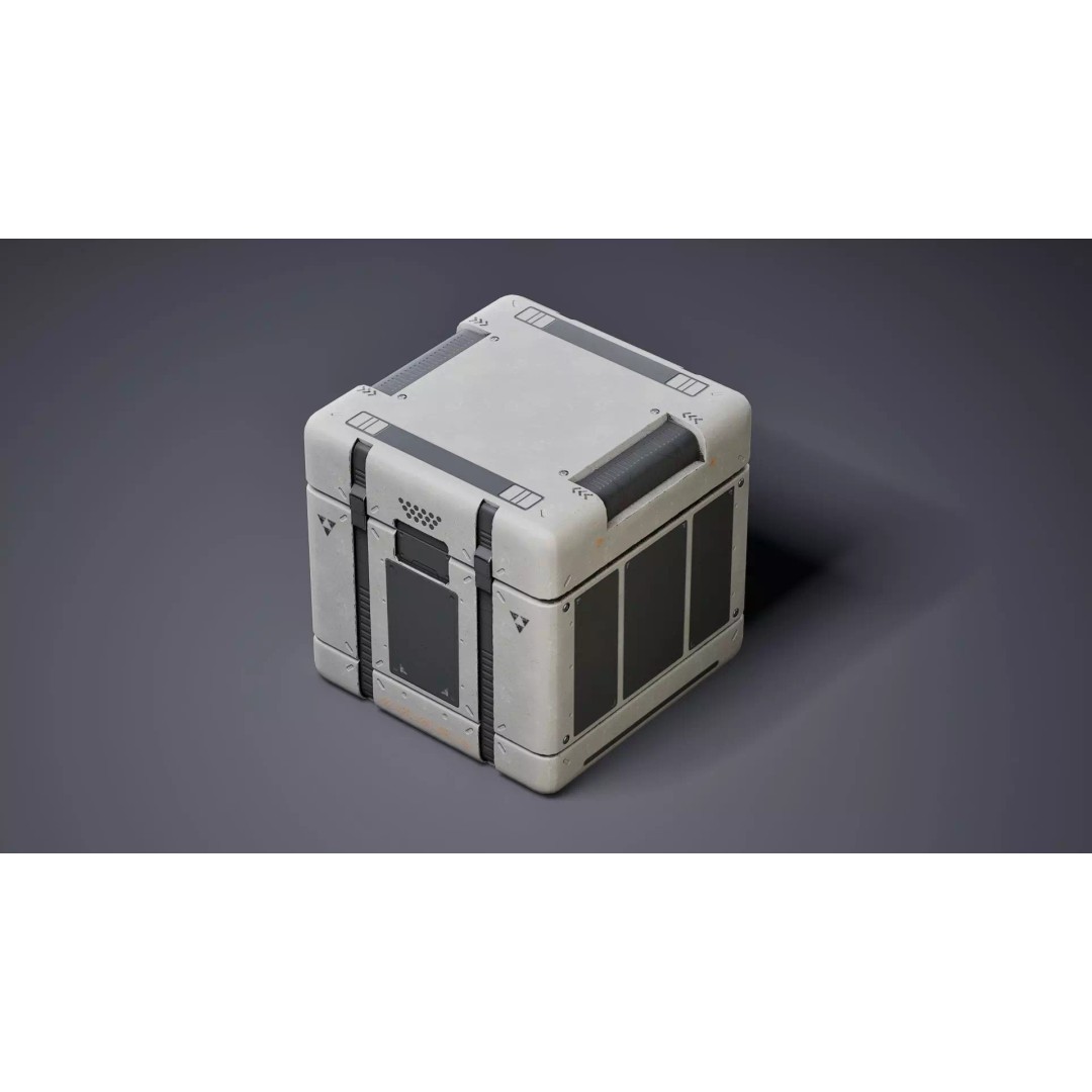 Sci-Fi Supply Tank 3D Model – Low Poly Game Asset, PBR Textures - View 9