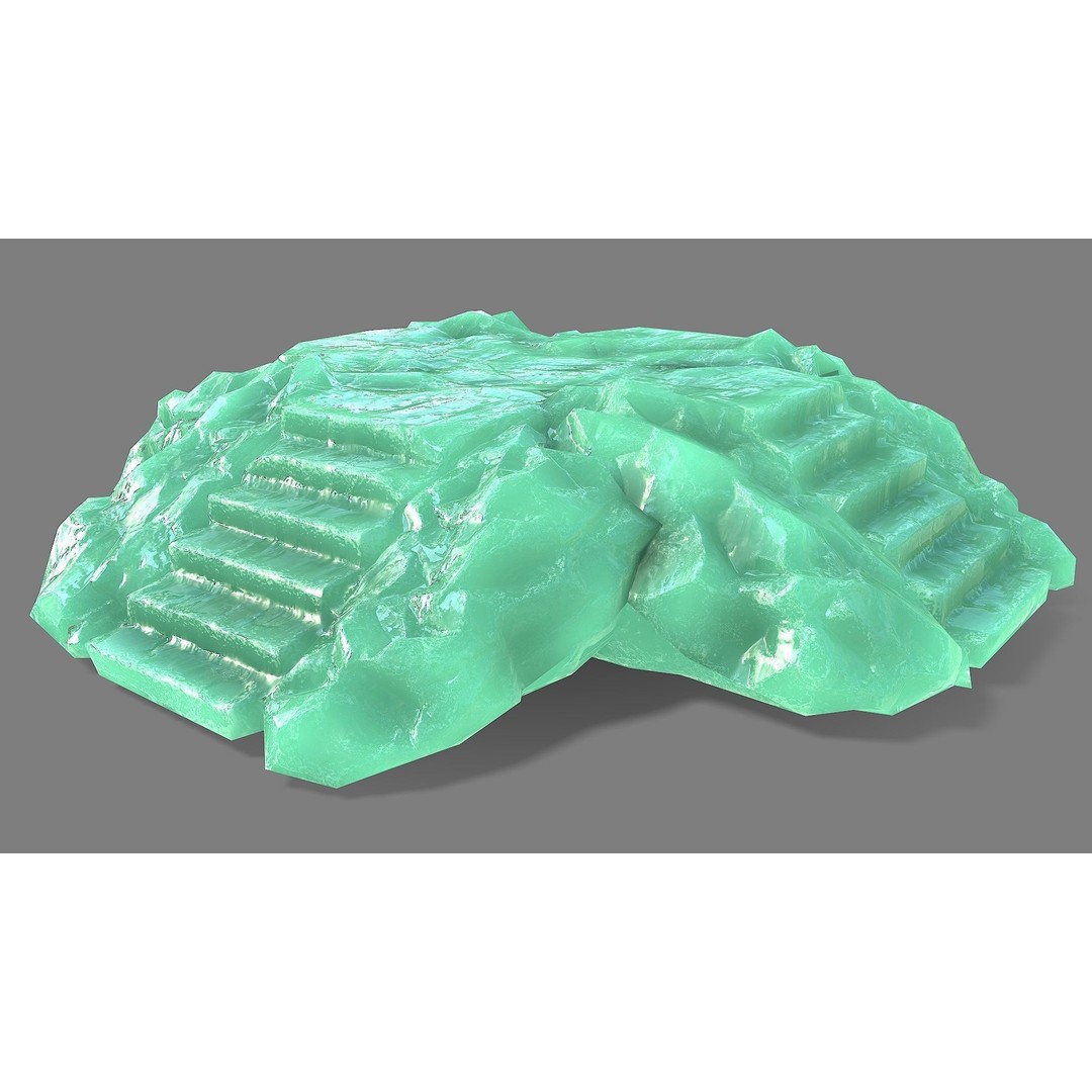 Staris Rock 09 3D Model – Low Poly PBR Landscape Asset, FBX, OBJ - View 8
