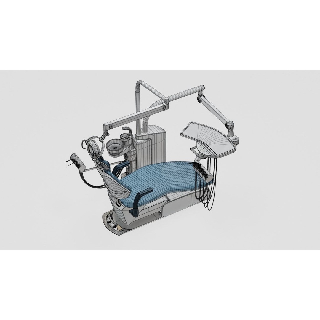 Dentist Chair 3D Model – Rigged Medical Equipment, Blender, FBX - View 11