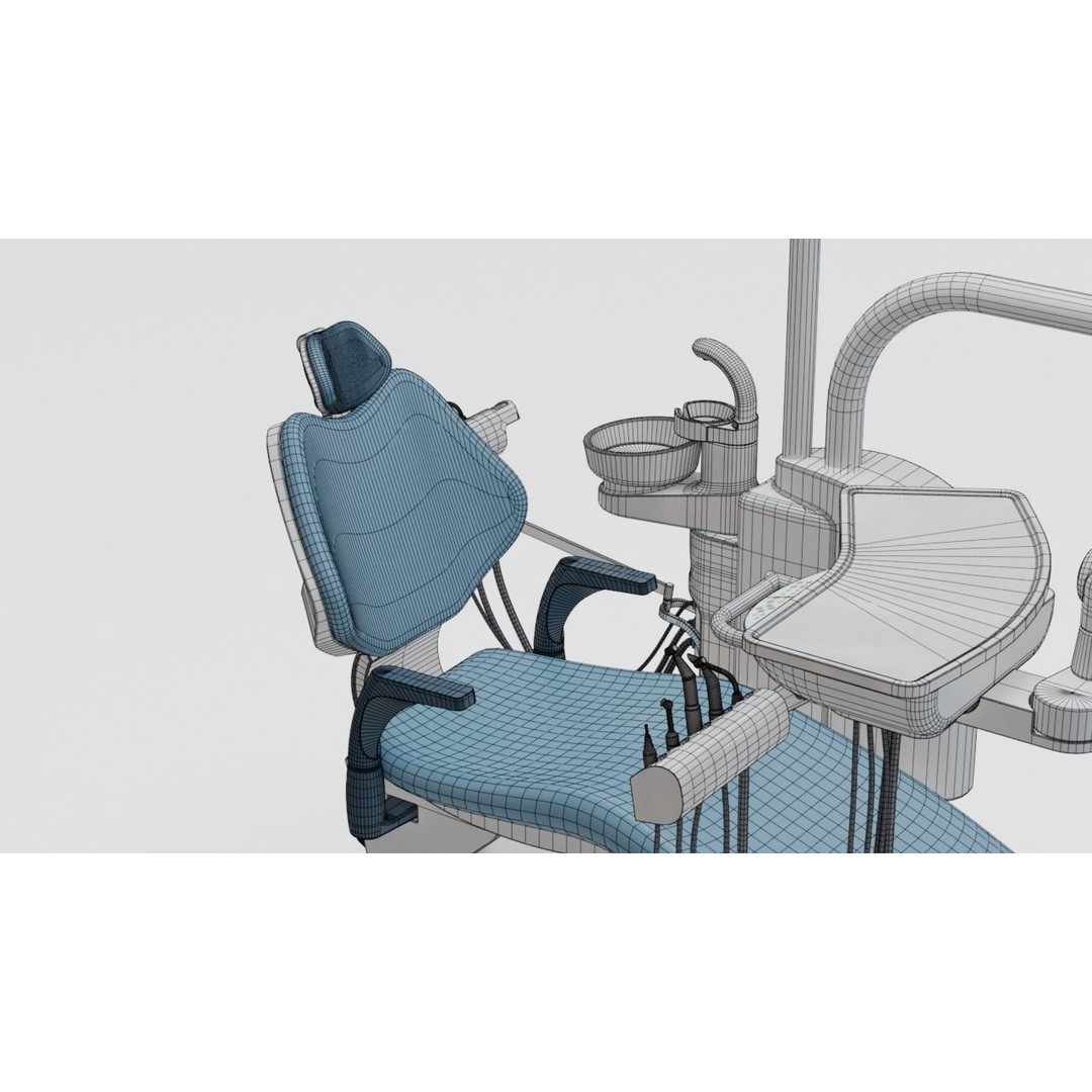 Dentist Chair 3D Model – Rigged Medical Equipment, Blender, FBX - View 12