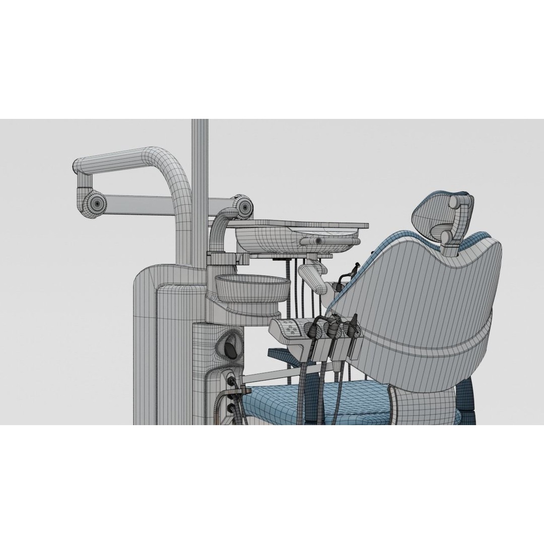 Dentist Chair 3D Model – Rigged Medical Equipment, Blender, FBX - View 14