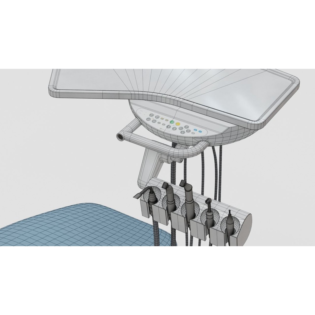 Dentist Chair 3D Model – Rigged Medical Equipment, Blender, FBX - View 15